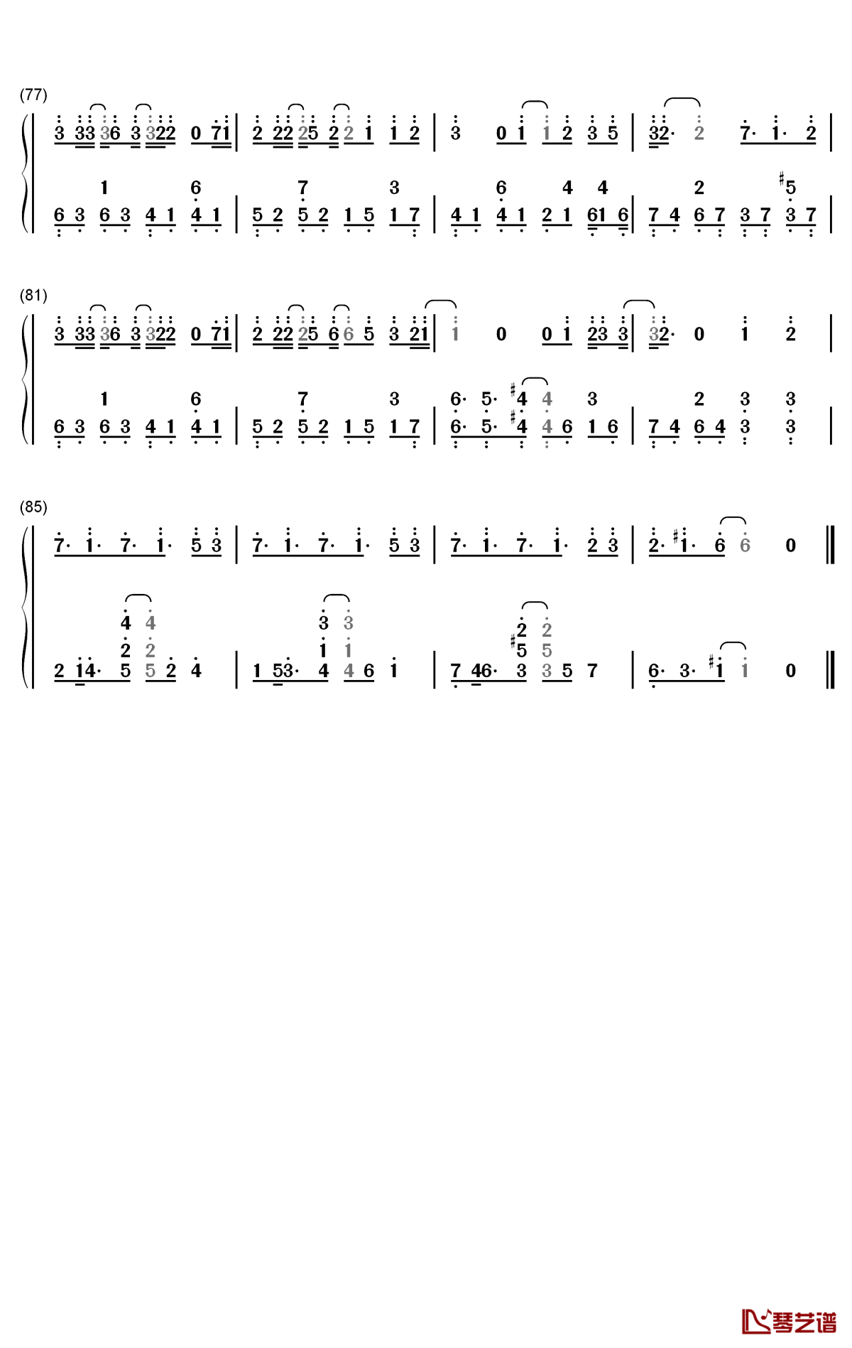 Nisha Labyrinth钢琴简谱-数字双手-Asteria Sophiya5