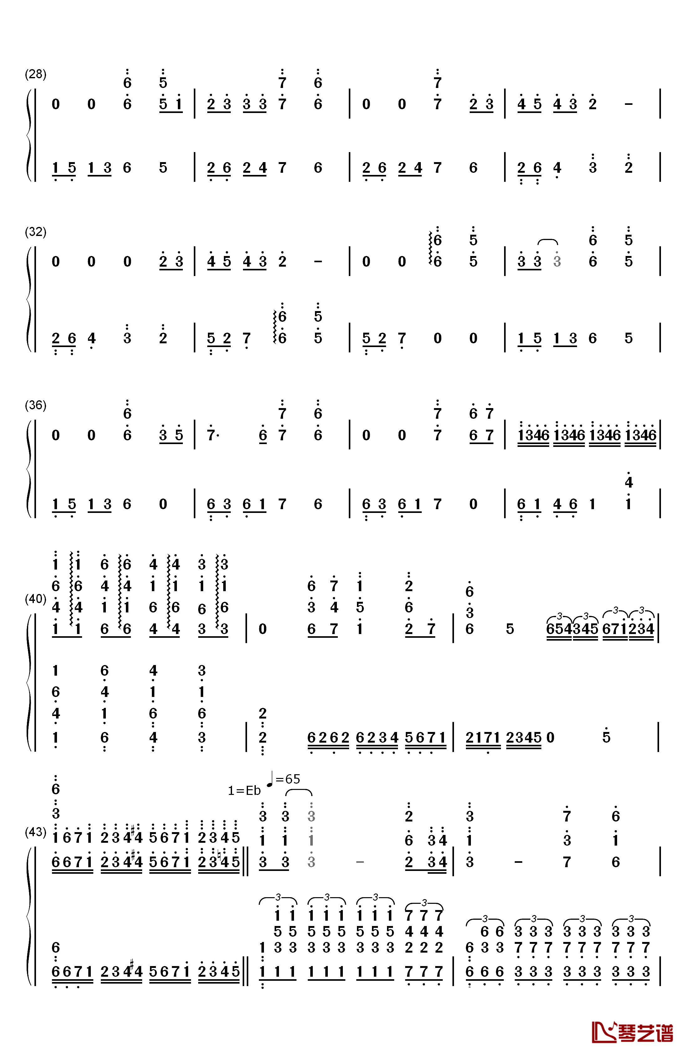 Bohemian Rhapsody钢琴简谱-数字双手-马克西姆3