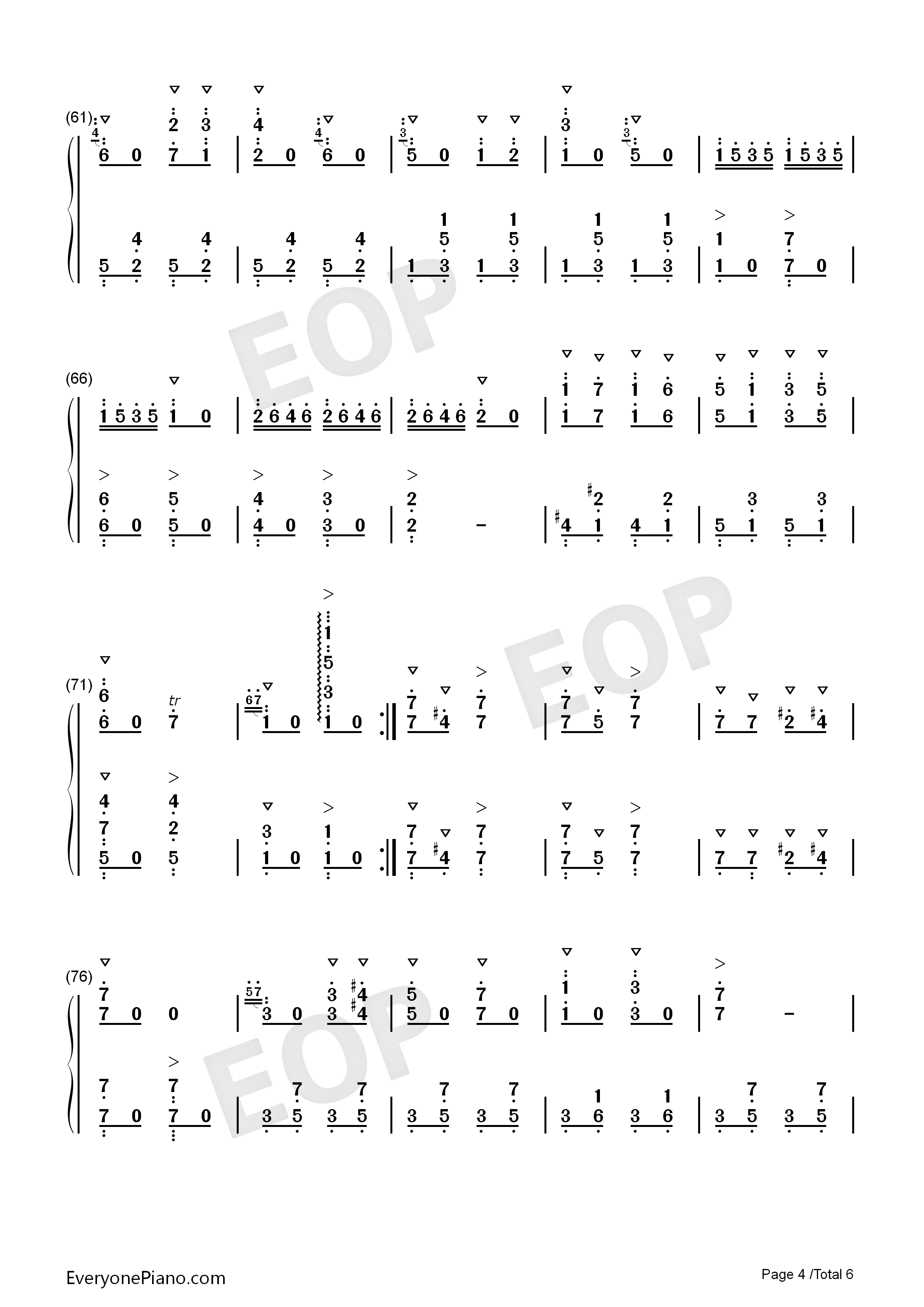 邮递马车钢琴简谱-冈本敦郎演唱4