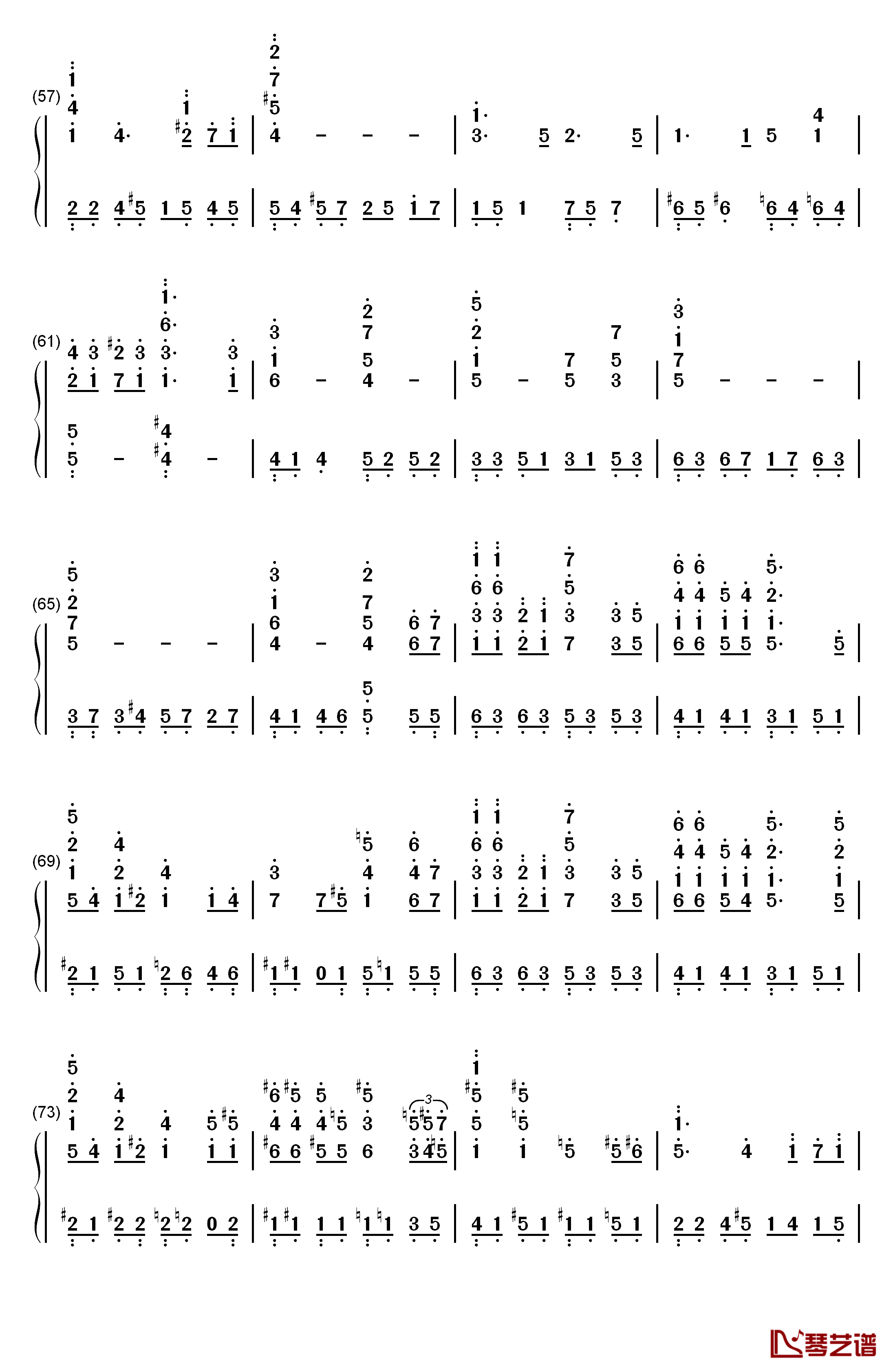 いのちの名前钢琴简谱-数字双手-久石让 宫崎骏4