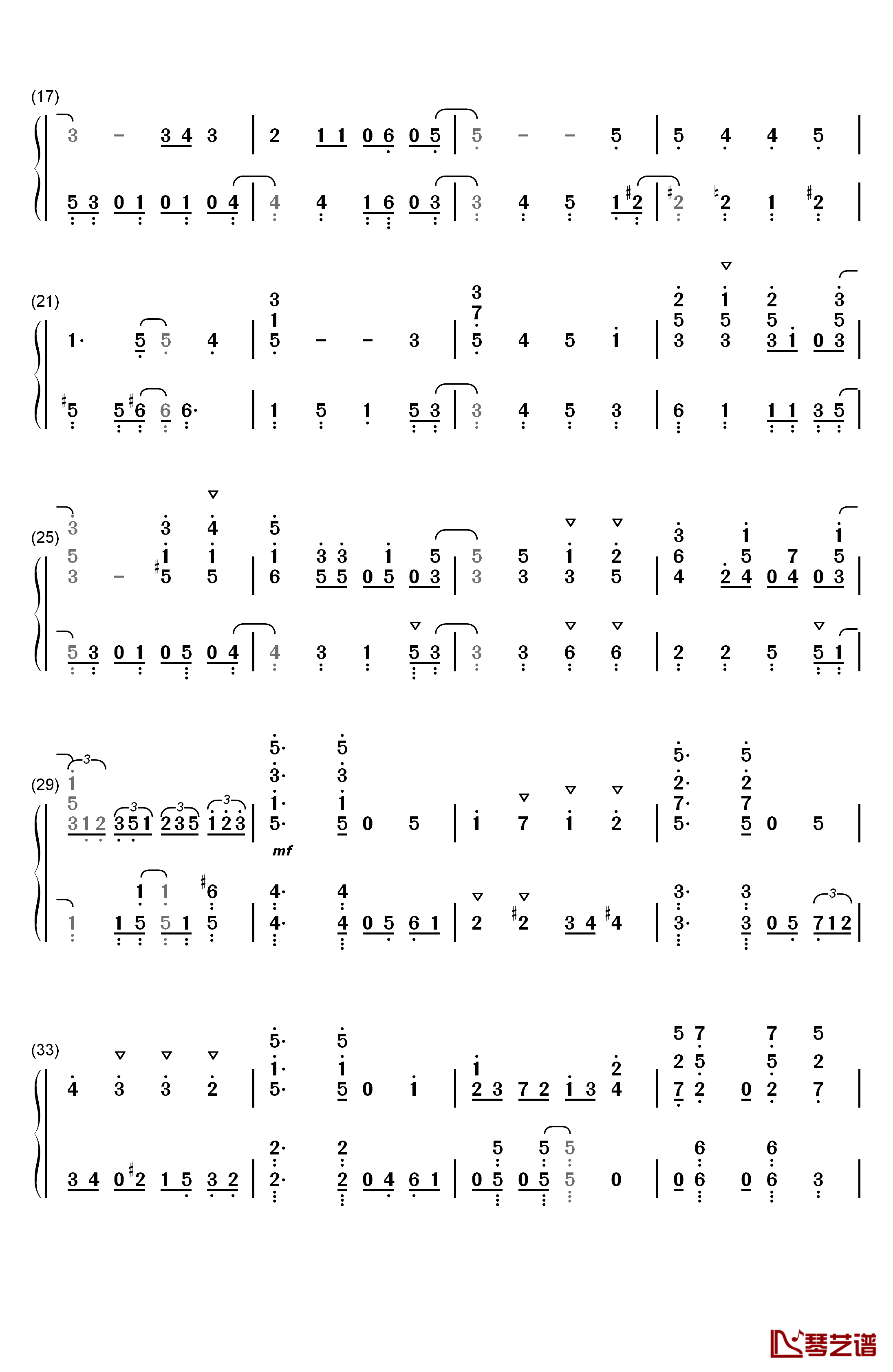 Bitter Sweet Harmony钢琴简谱-数字双手-中岛爱2