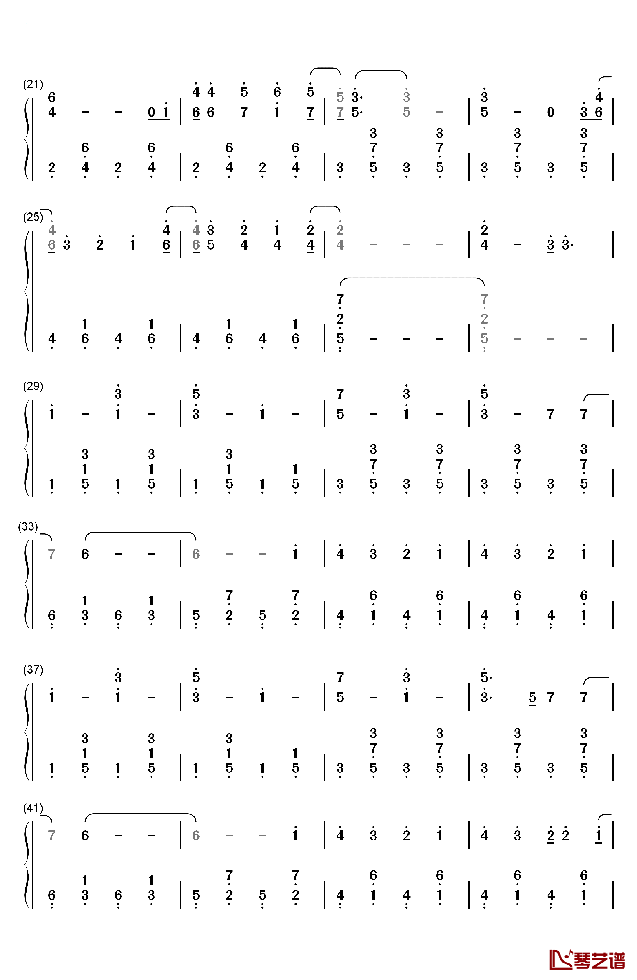 Count On Me 钢琴简谱-数字双手-Bruno Mars2