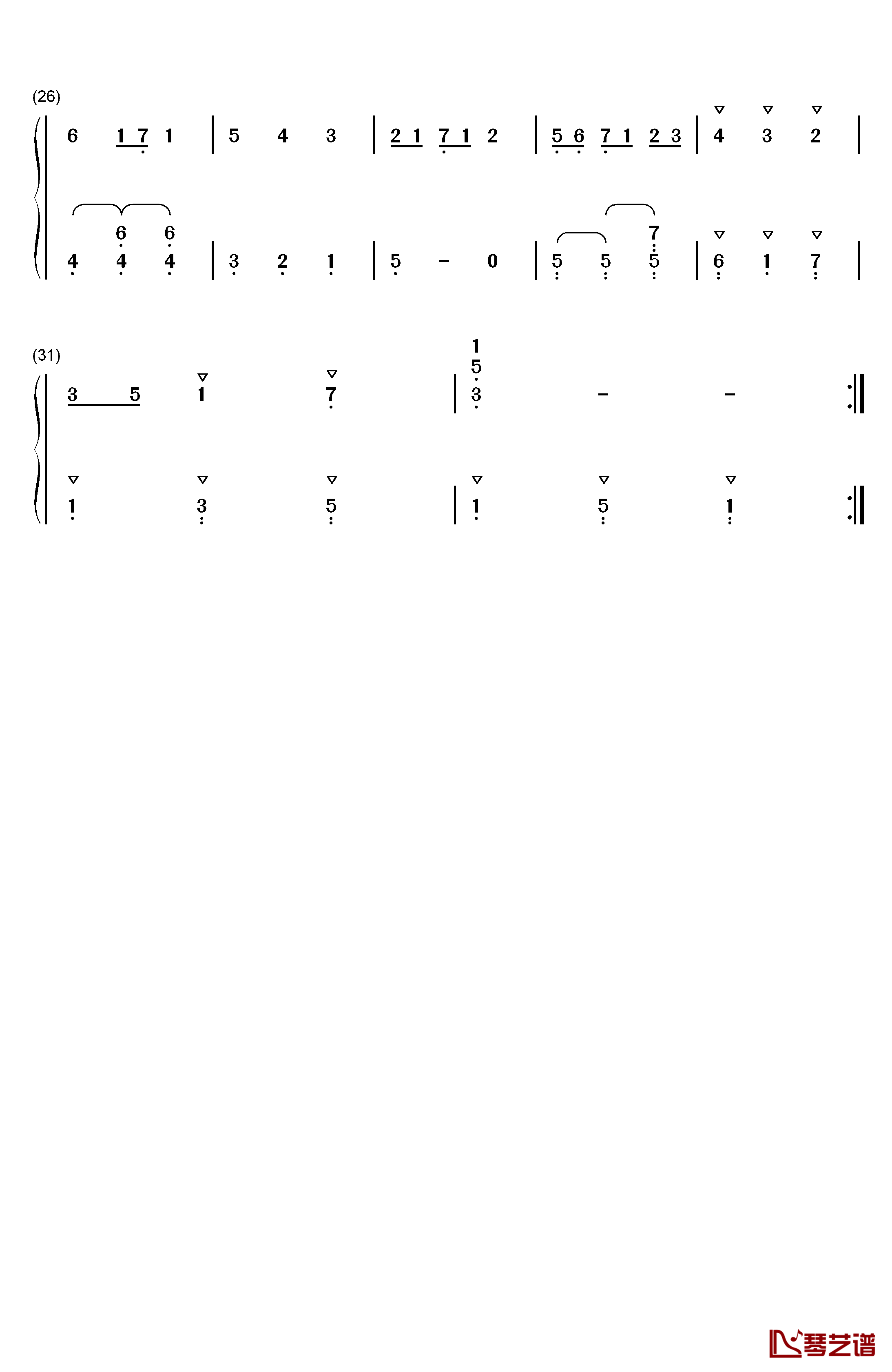 小步舞曲 1钢琴简谱