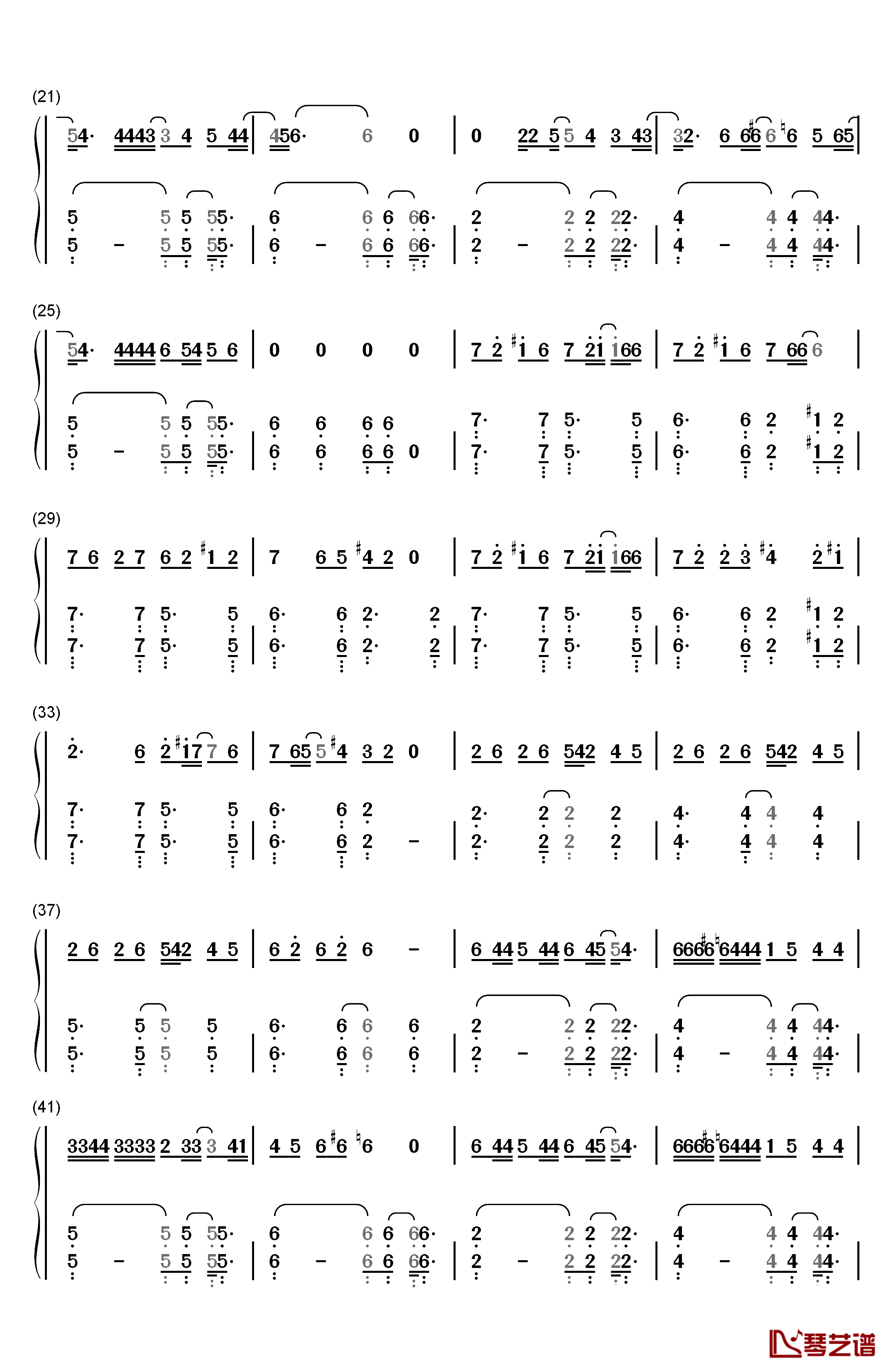 LOSER钢琴简谱-数字双手-米津玄师2