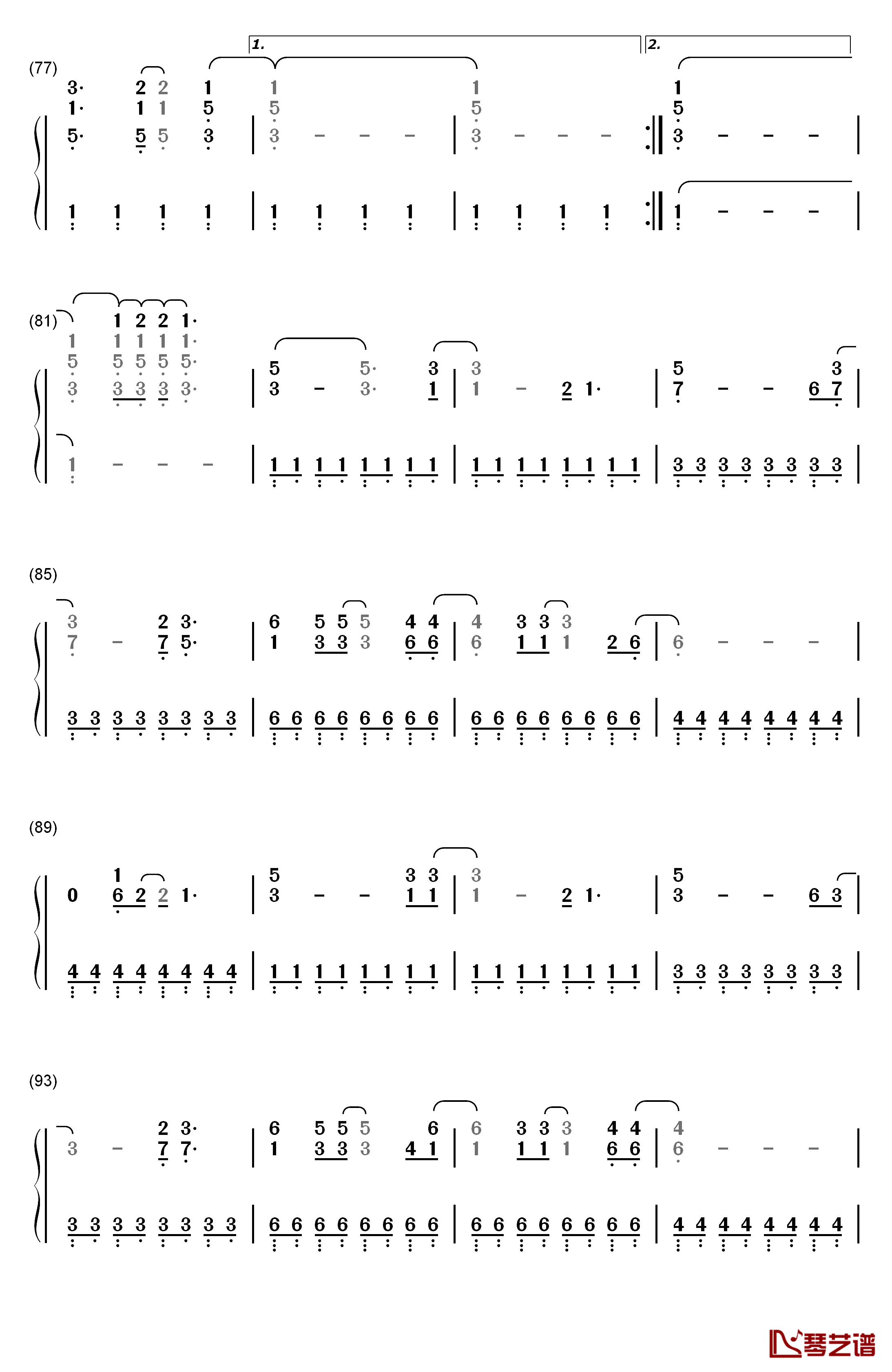 Animal钢琴简谱-数字双手-Kesha5