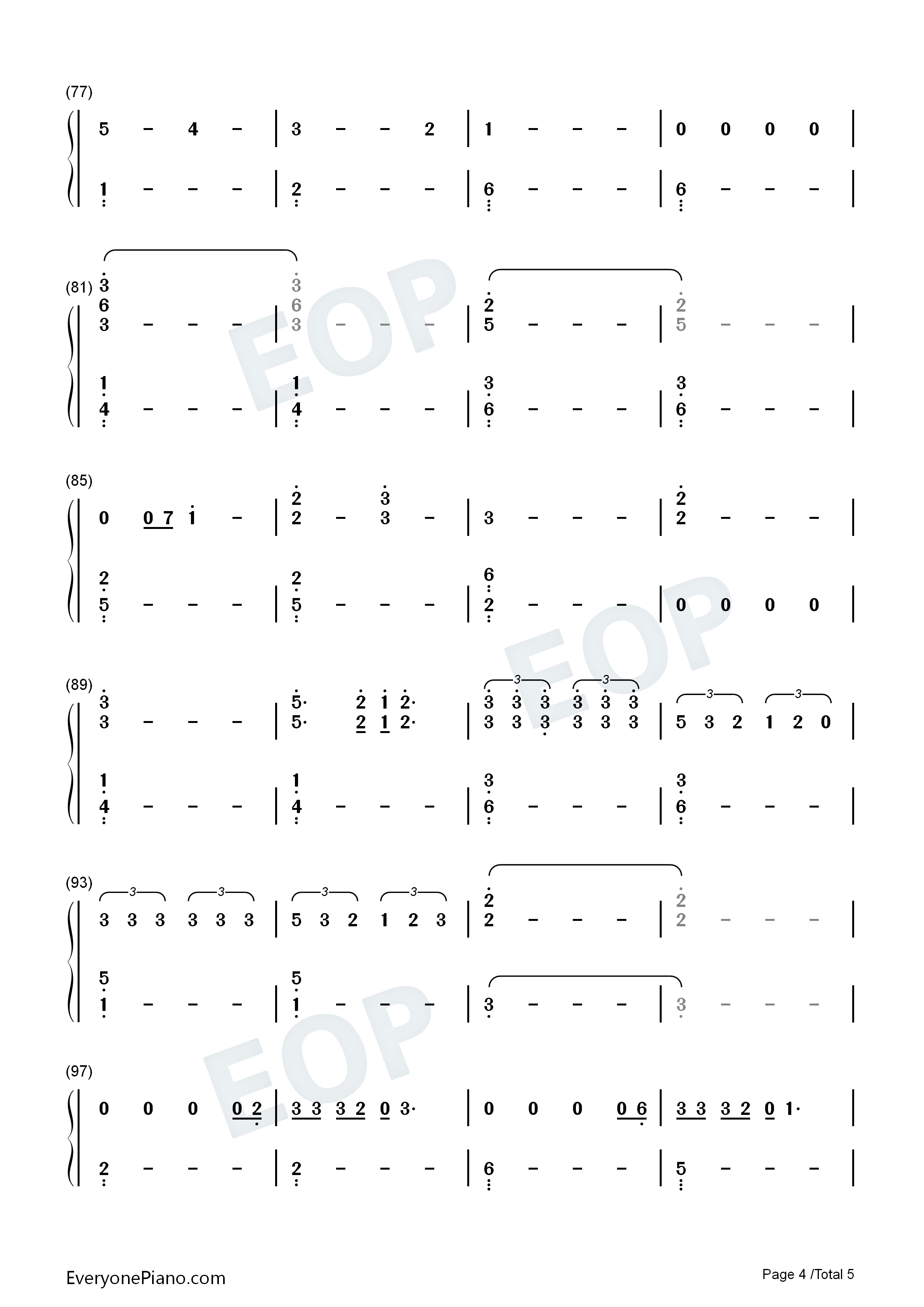 Cause for Concern钢琴简谱-Lovejoy演唱4