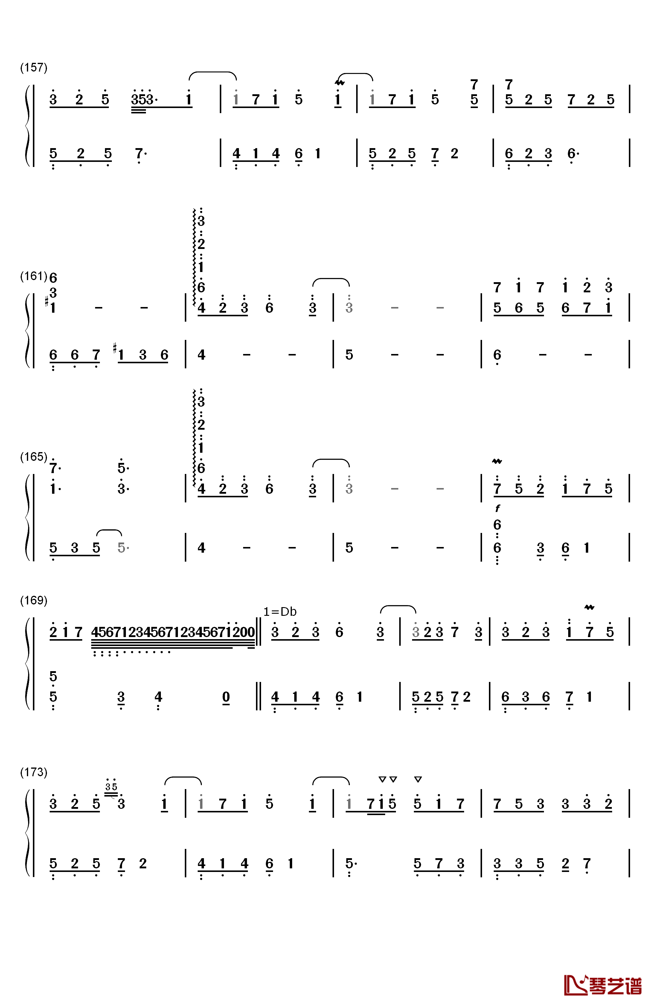 纯白钢琴简谱-数字双手-V.K克9