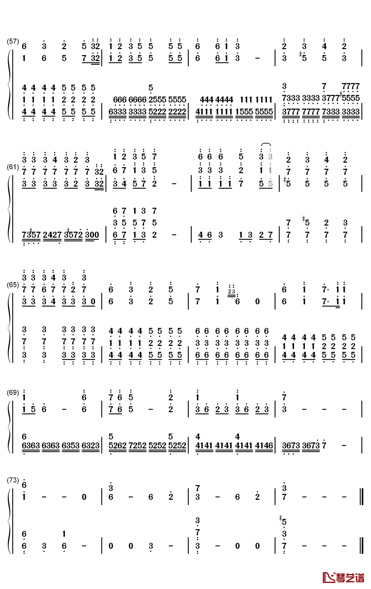 寻光钢琴简谱-数字双手-郑云龙4