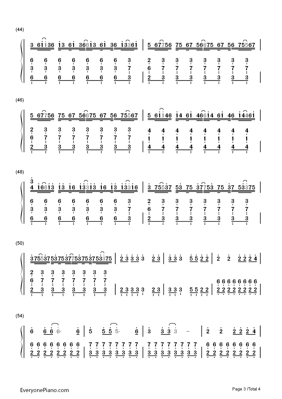 Amerika钢琴简谱-数字双手-Rammstein3