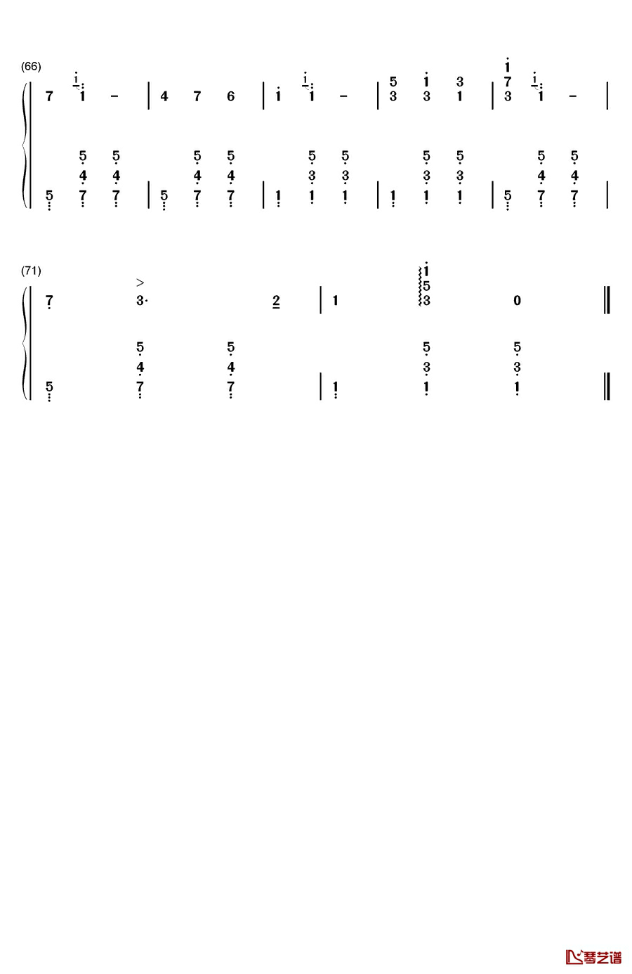 晨祷钢琴简谱-数字双手-L.斯特里鲍4