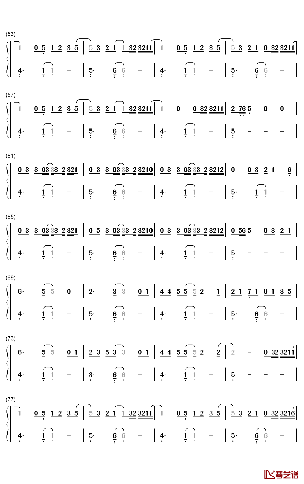 光点钢琴简谱-数字双手-肖战3