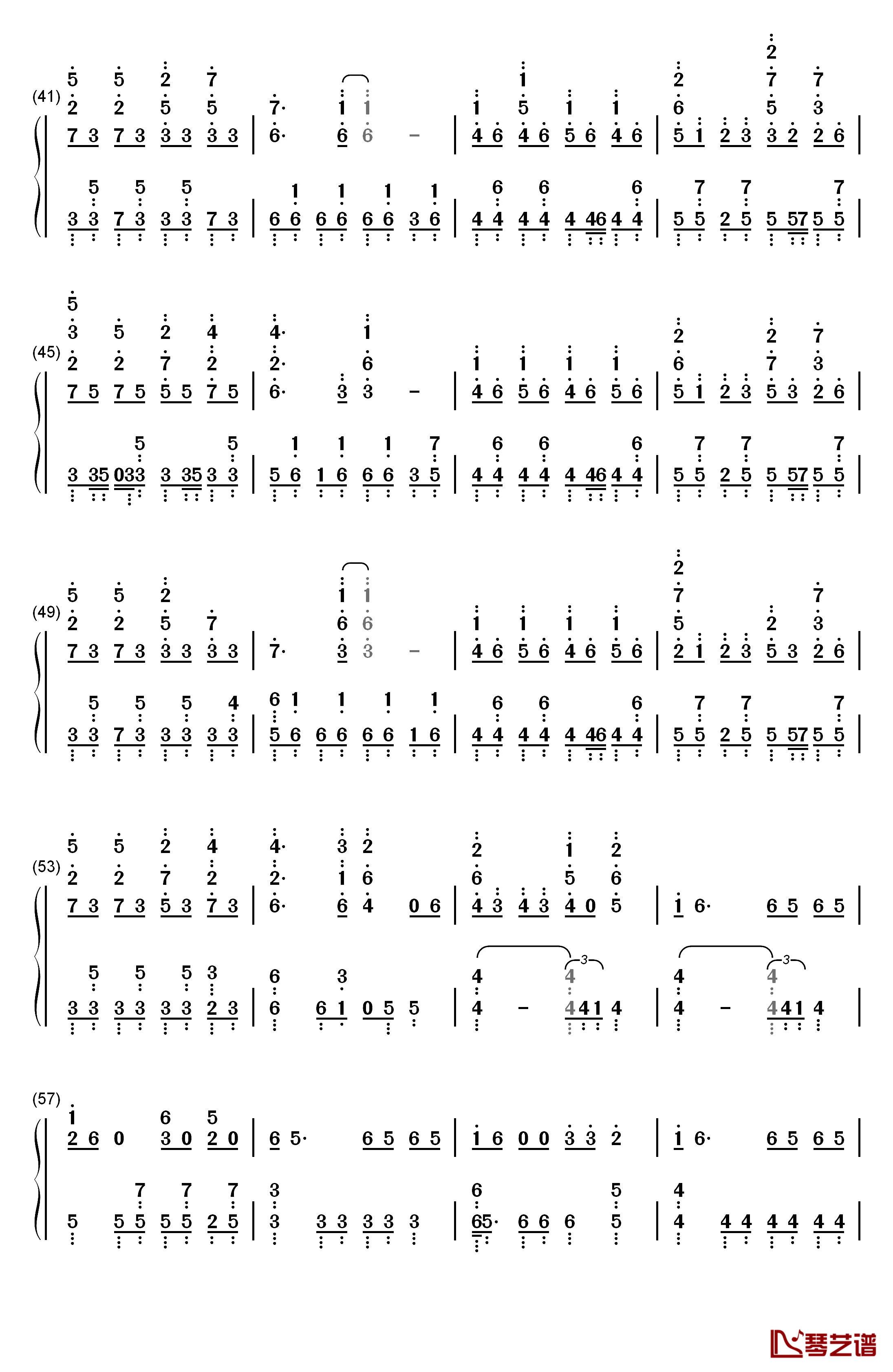 すーぱーぬこわーるど钢琴简谱-数字双手-IA3