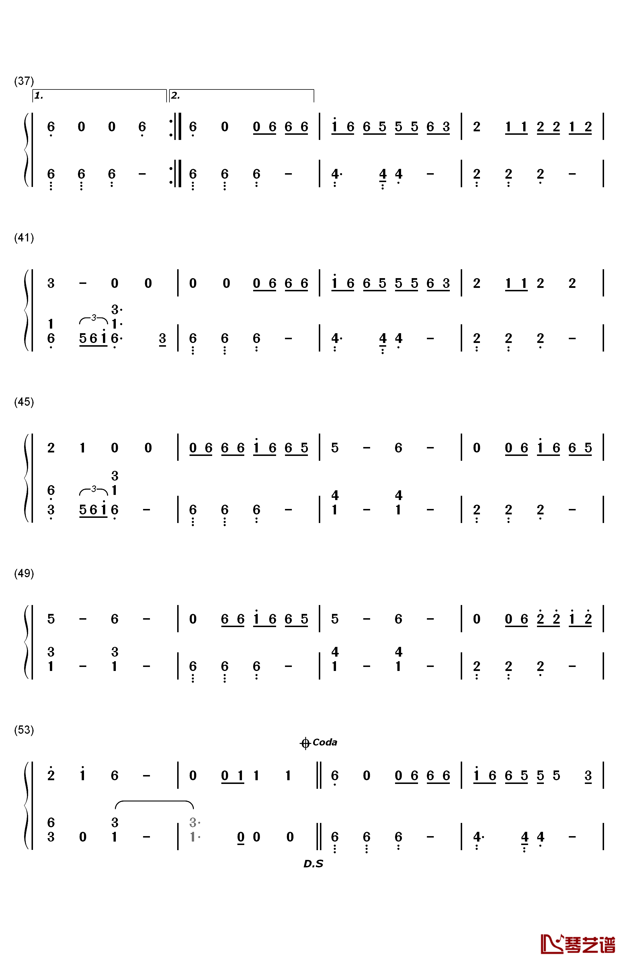 Art Deco钢琴简谱-数字双手-Lana Del Rey3