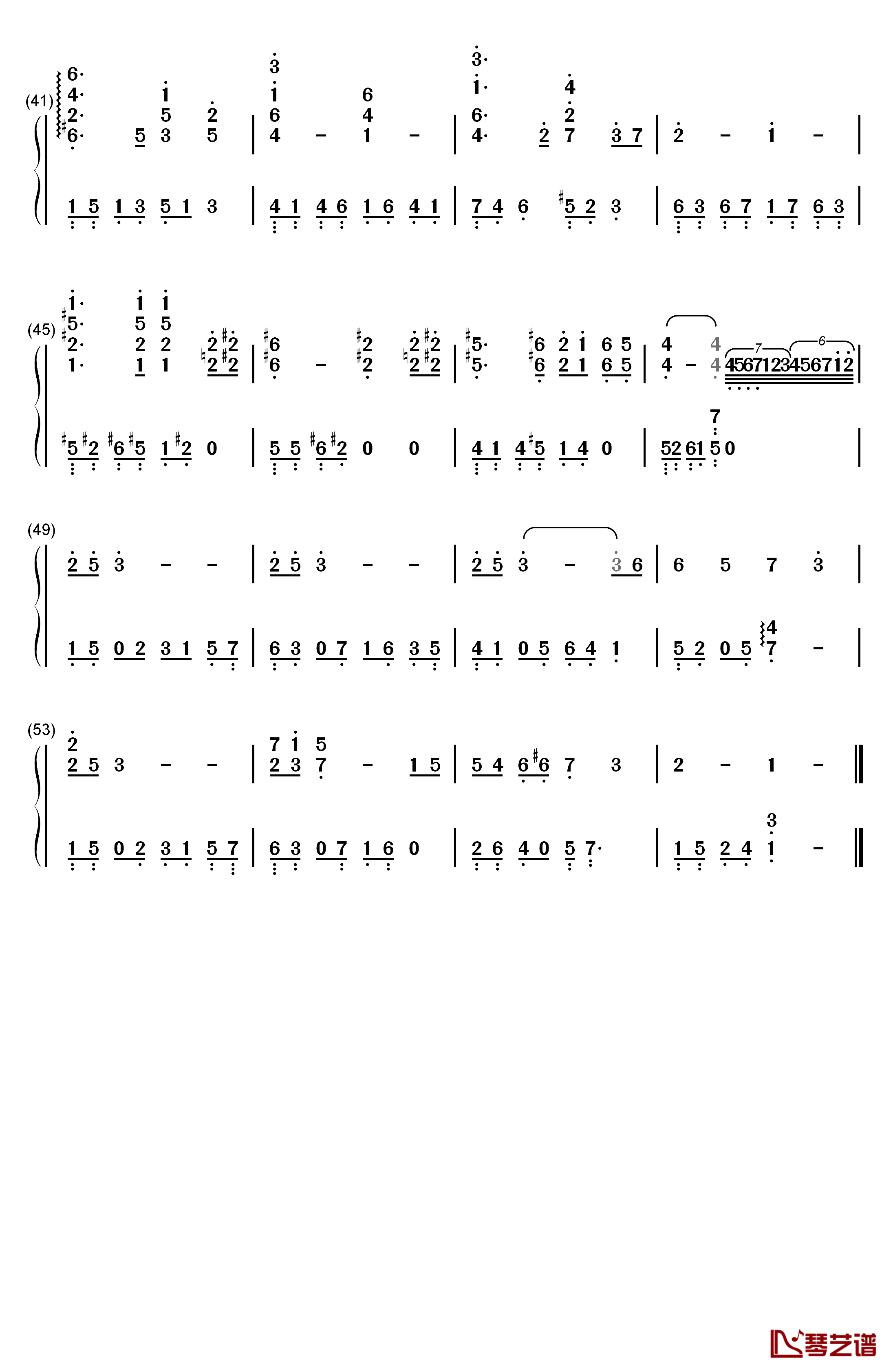 Love Longin钢琴简谱-数字双手-未知3