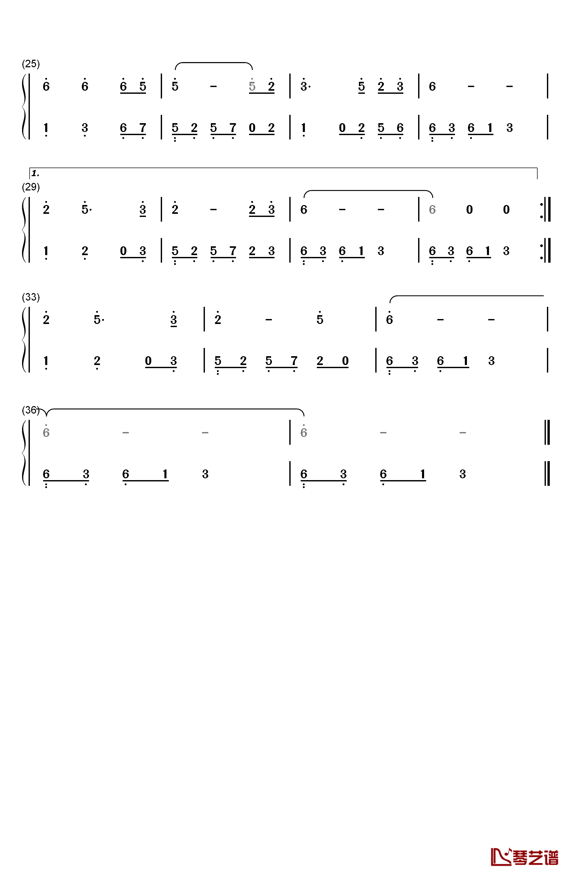 把根留住钢琴简谱-数字双手-童安格2