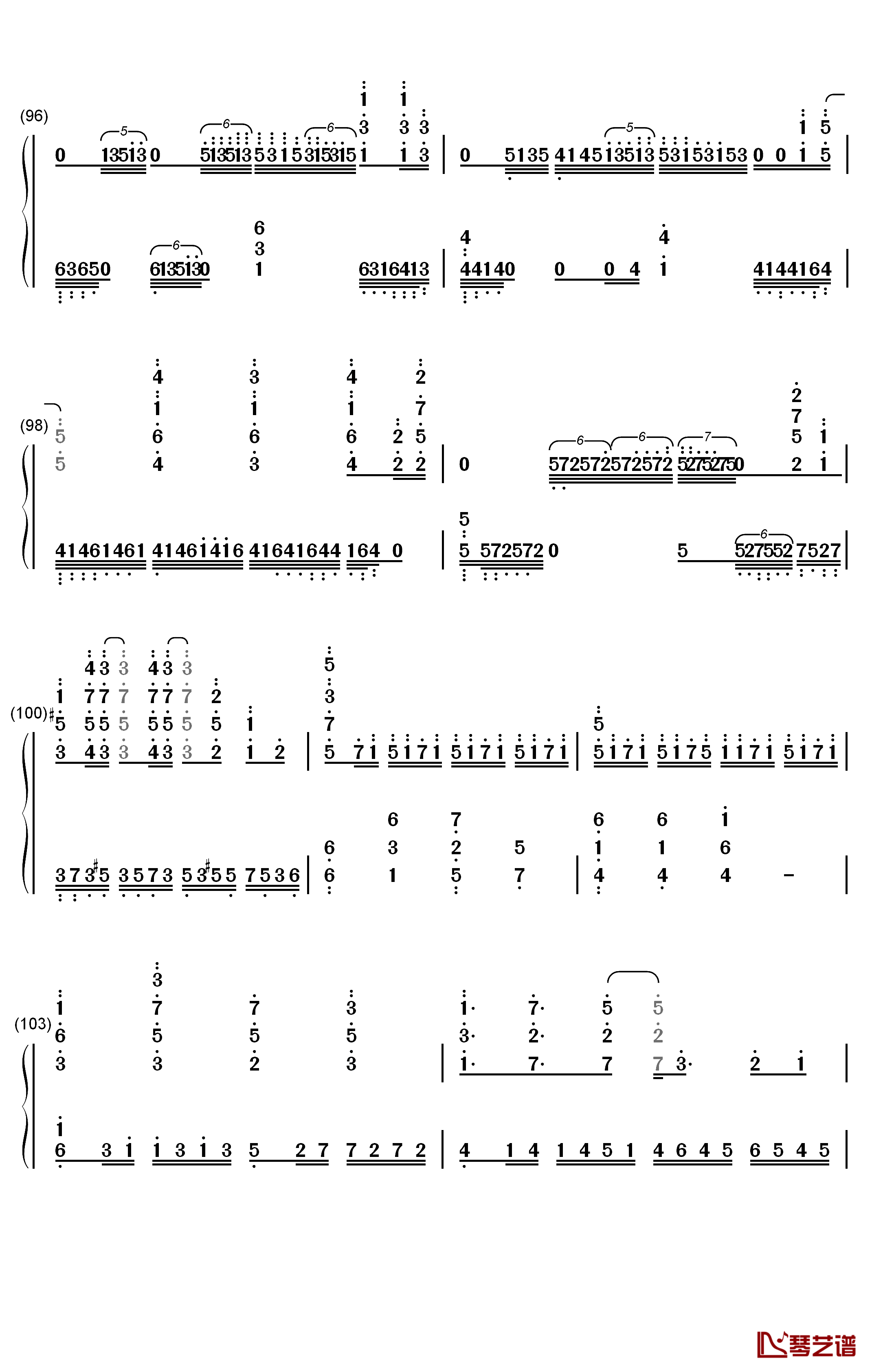 World End钢琴简谱-数字双手-FLOW9