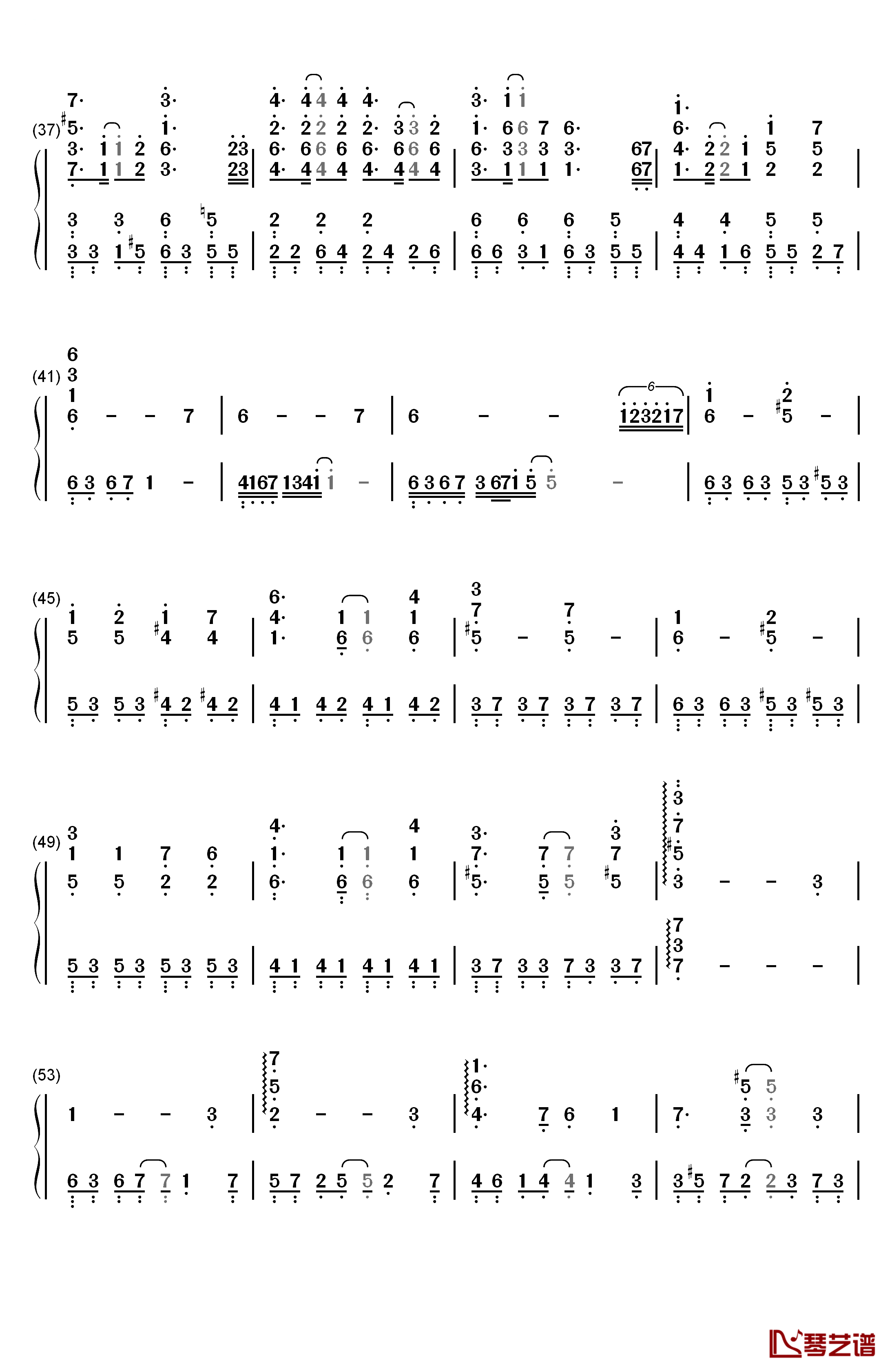 葬歌钢琴简谱-数字双手-洛天依 言和3