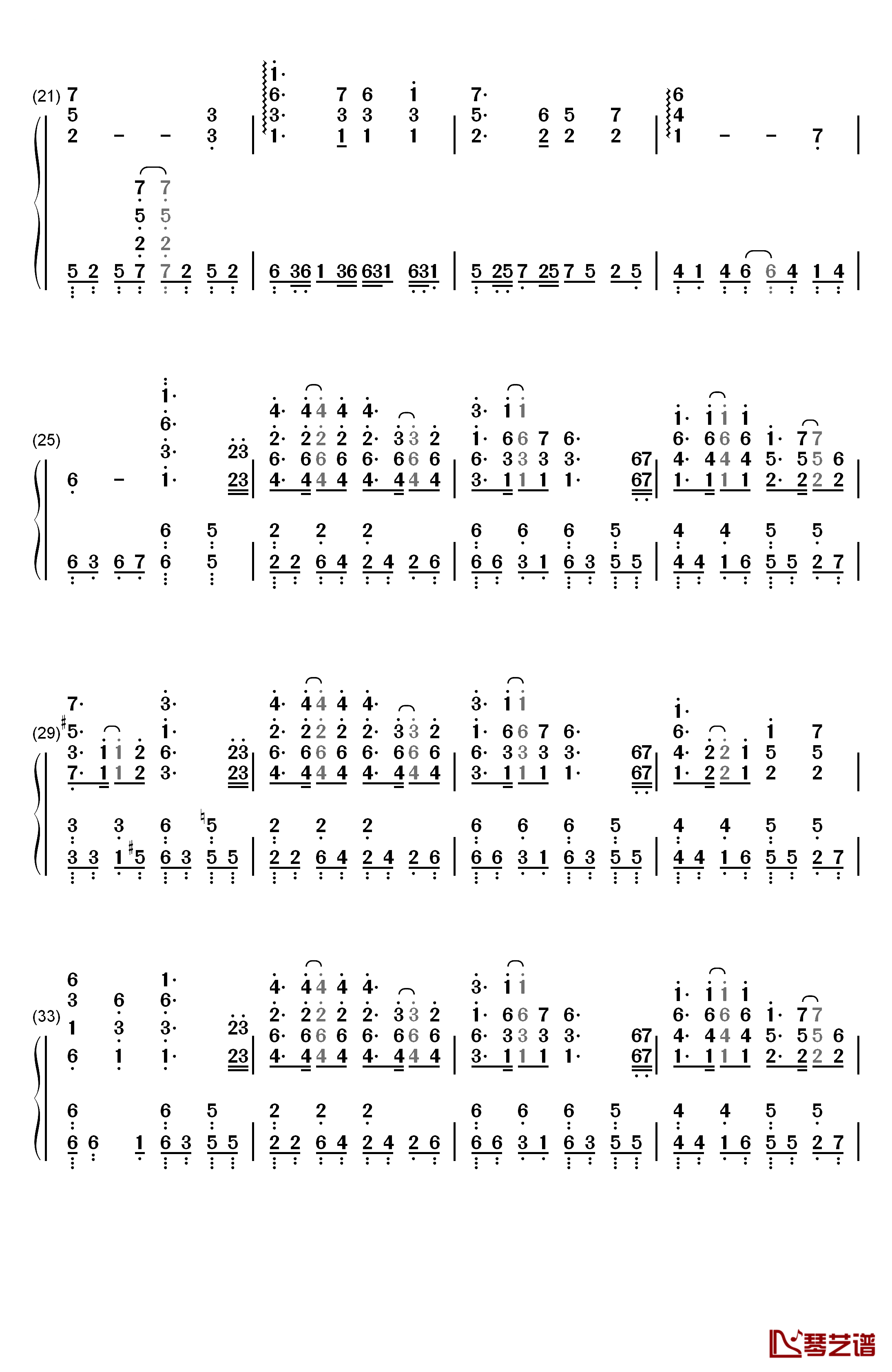 葬歌钢琴简谱-数字双手-洛天依 言和2