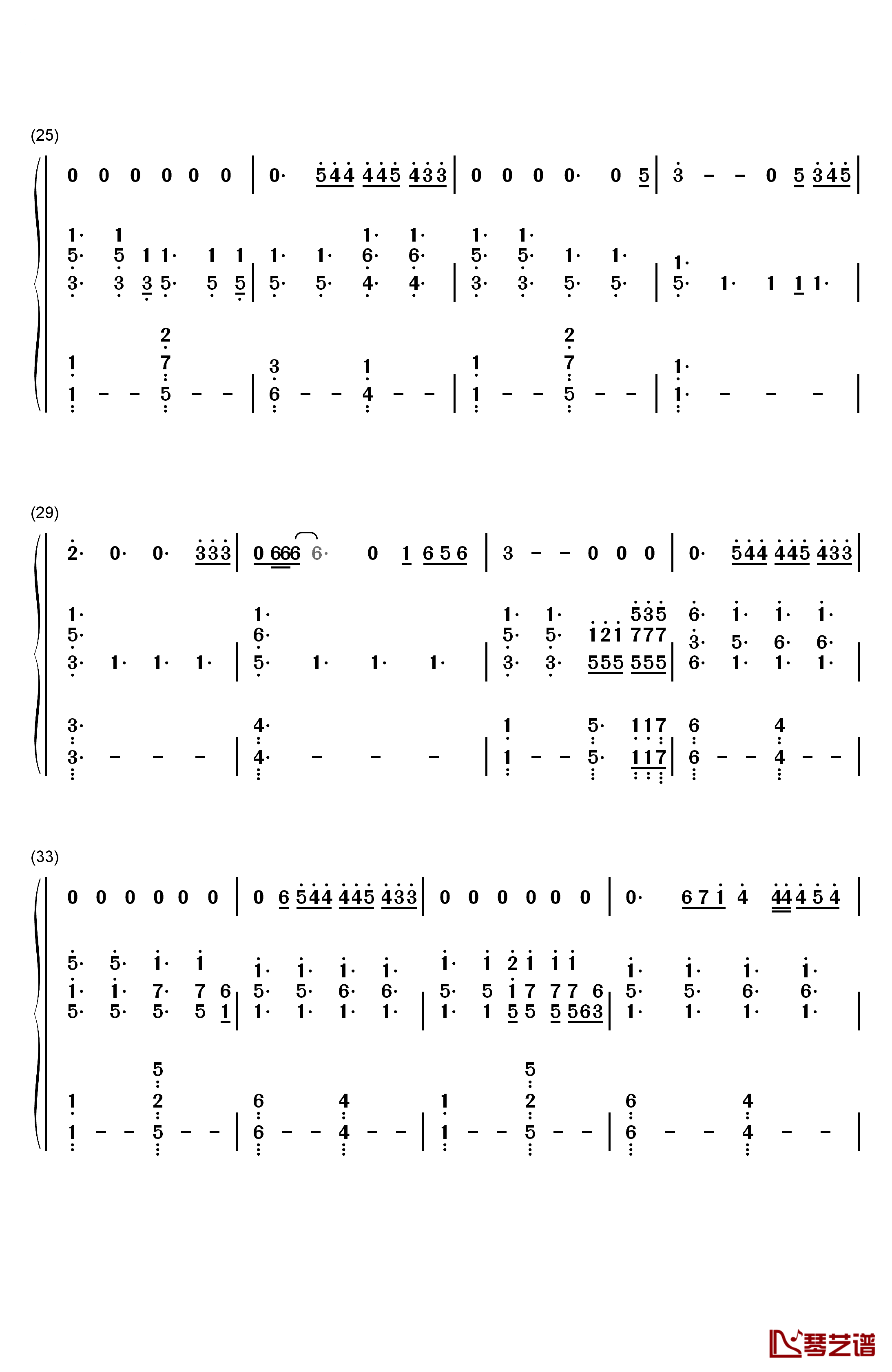 Say Something完整版钢琴简谱-数字双手-A Great Big World  Christina Aguilera3