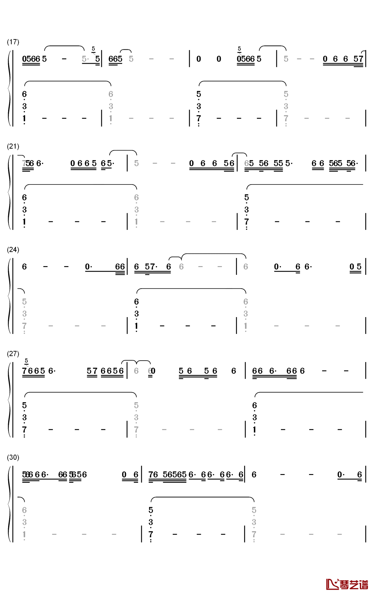 Not My Responsibility钢琴简谱-数字双手-Billie Eilish2