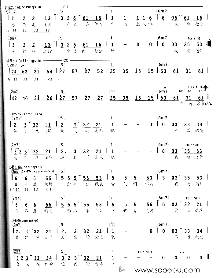 日不落简谱-蔡依林演唱1