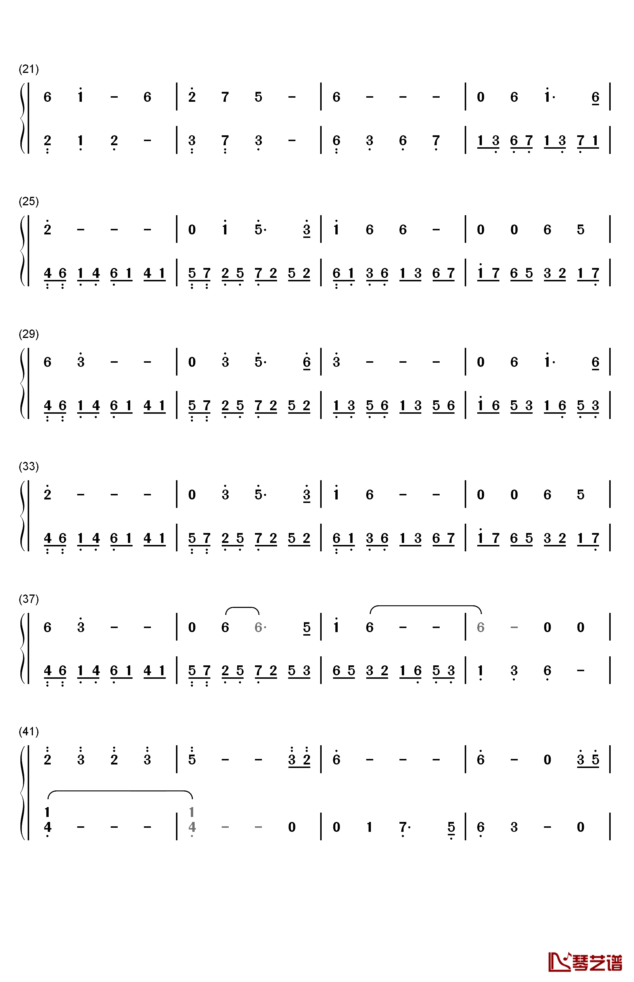 新仙剑奇侠传游戏BGM钢琴简谱-数字双手-未知2