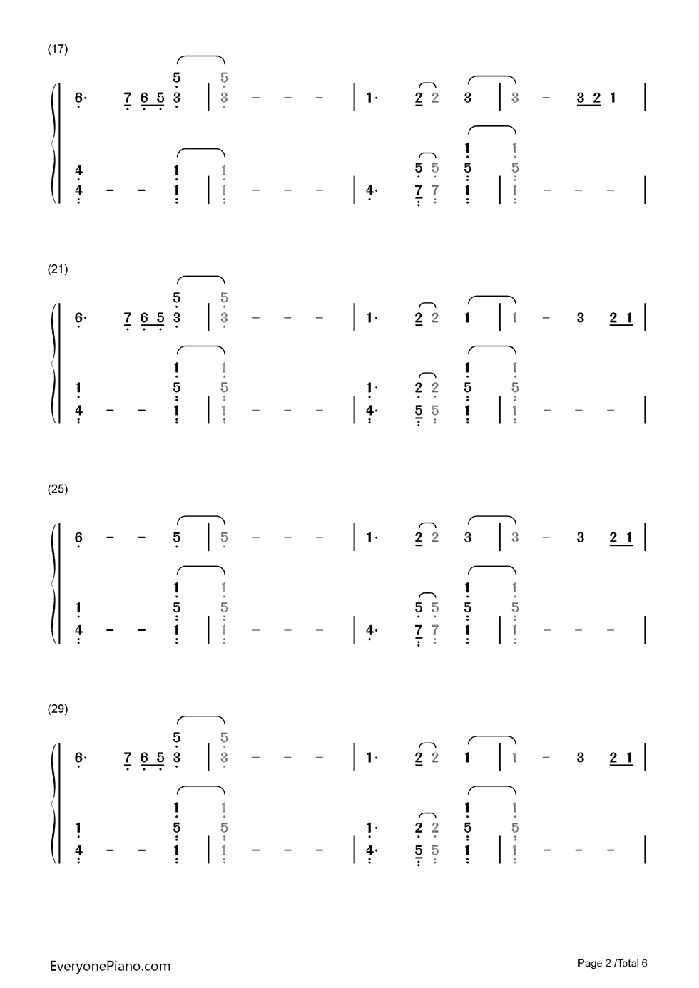 Purpose钢琴简谱-数字双手-Justin Bieber2