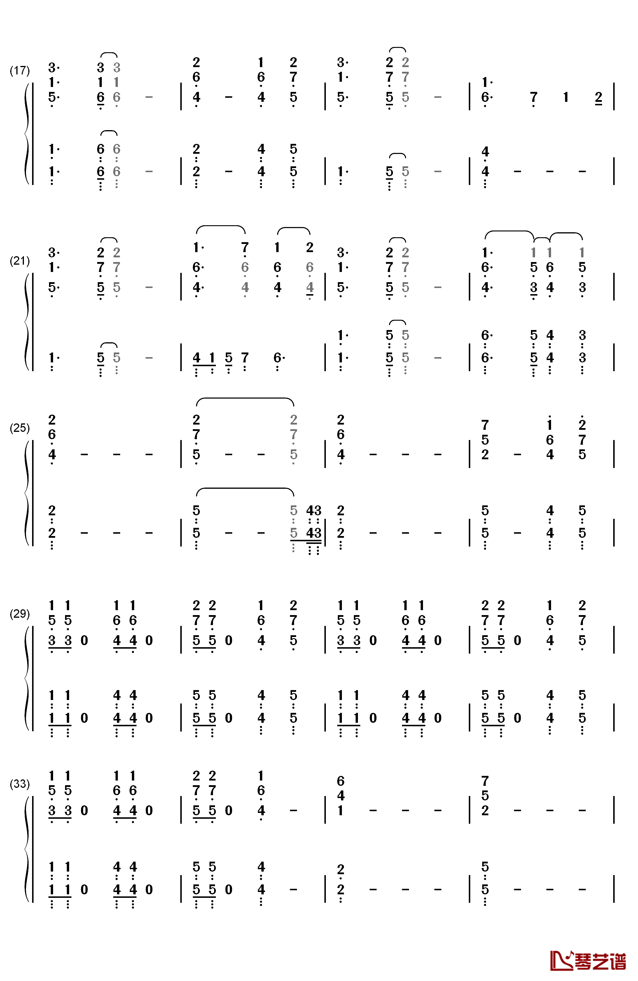 Here I Go Again钢琴简谱-数字双手-Whitesnake2