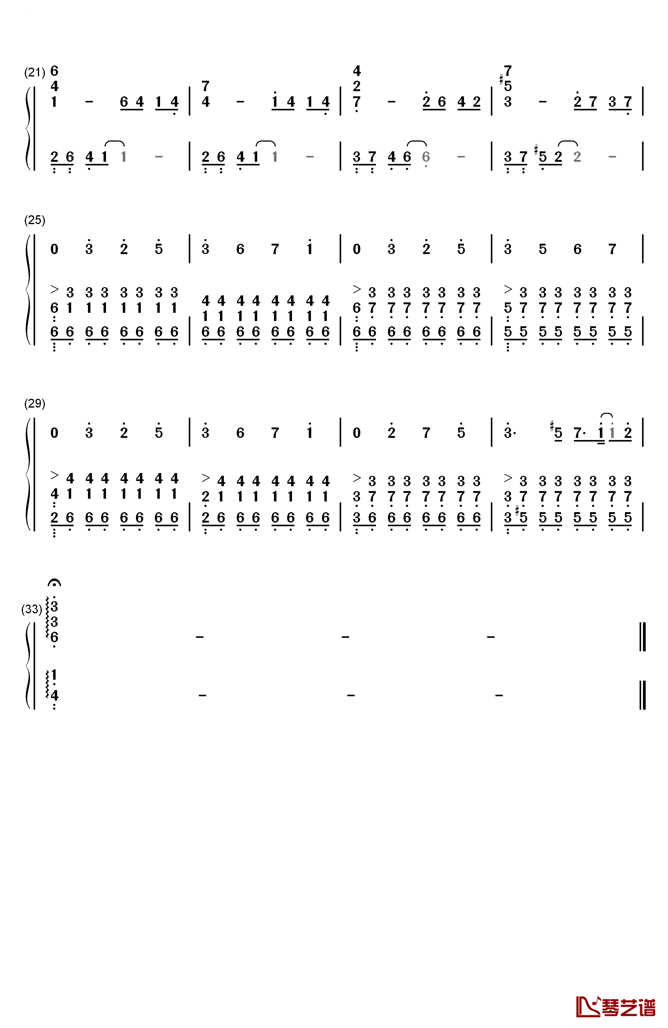 Crescent钢琴简谱-数字双手-大森俊之2