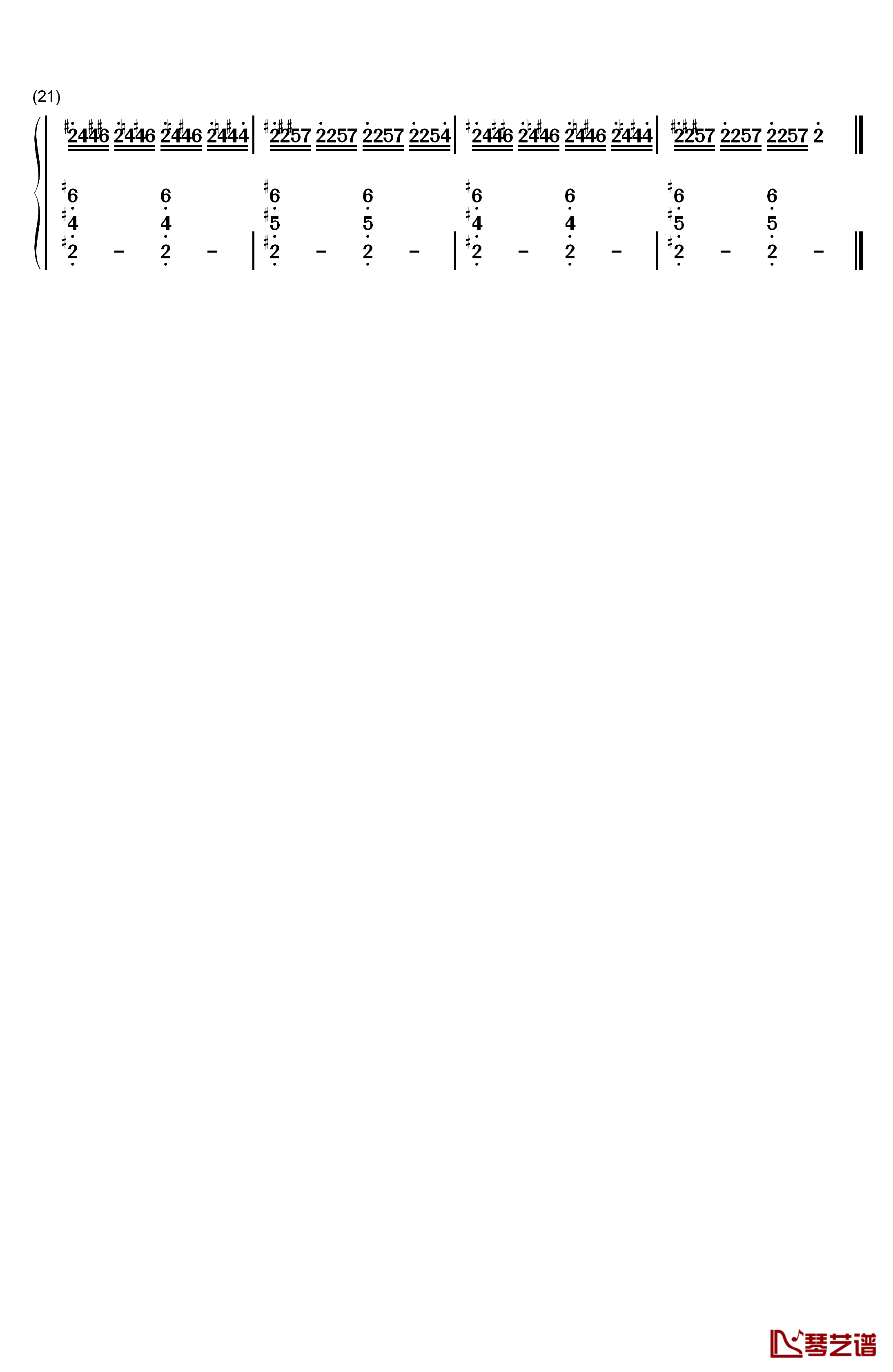 布拉格广场钢琴简谱-数字双手-蔡依林 周杰伦2