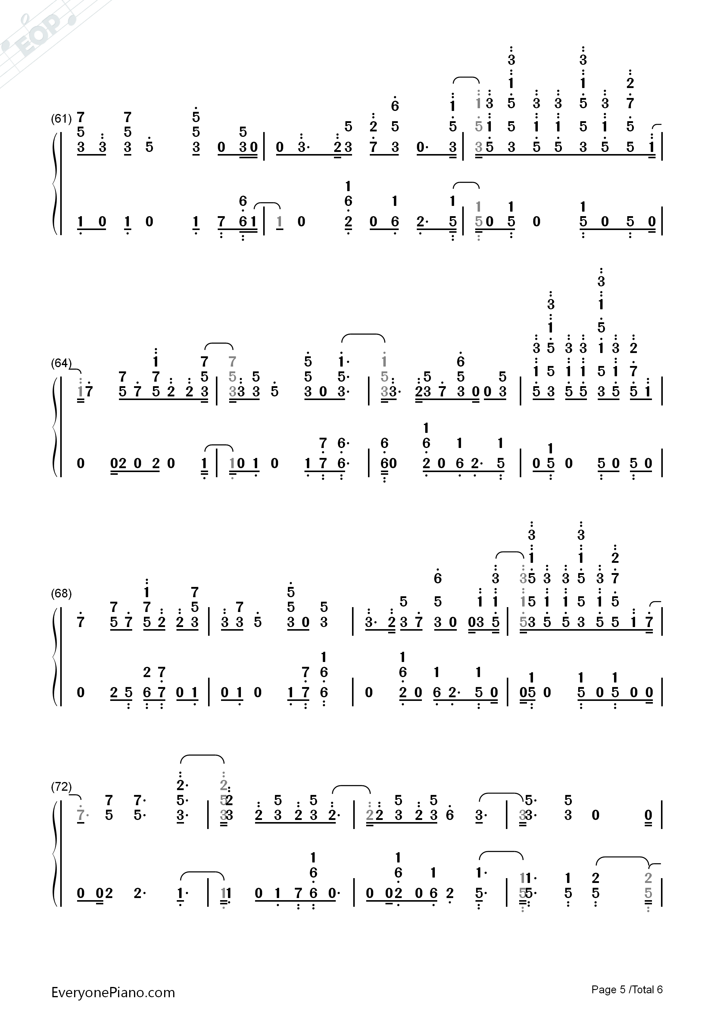 Heatstroke钢琴简谱-Calvin Harris演唱5