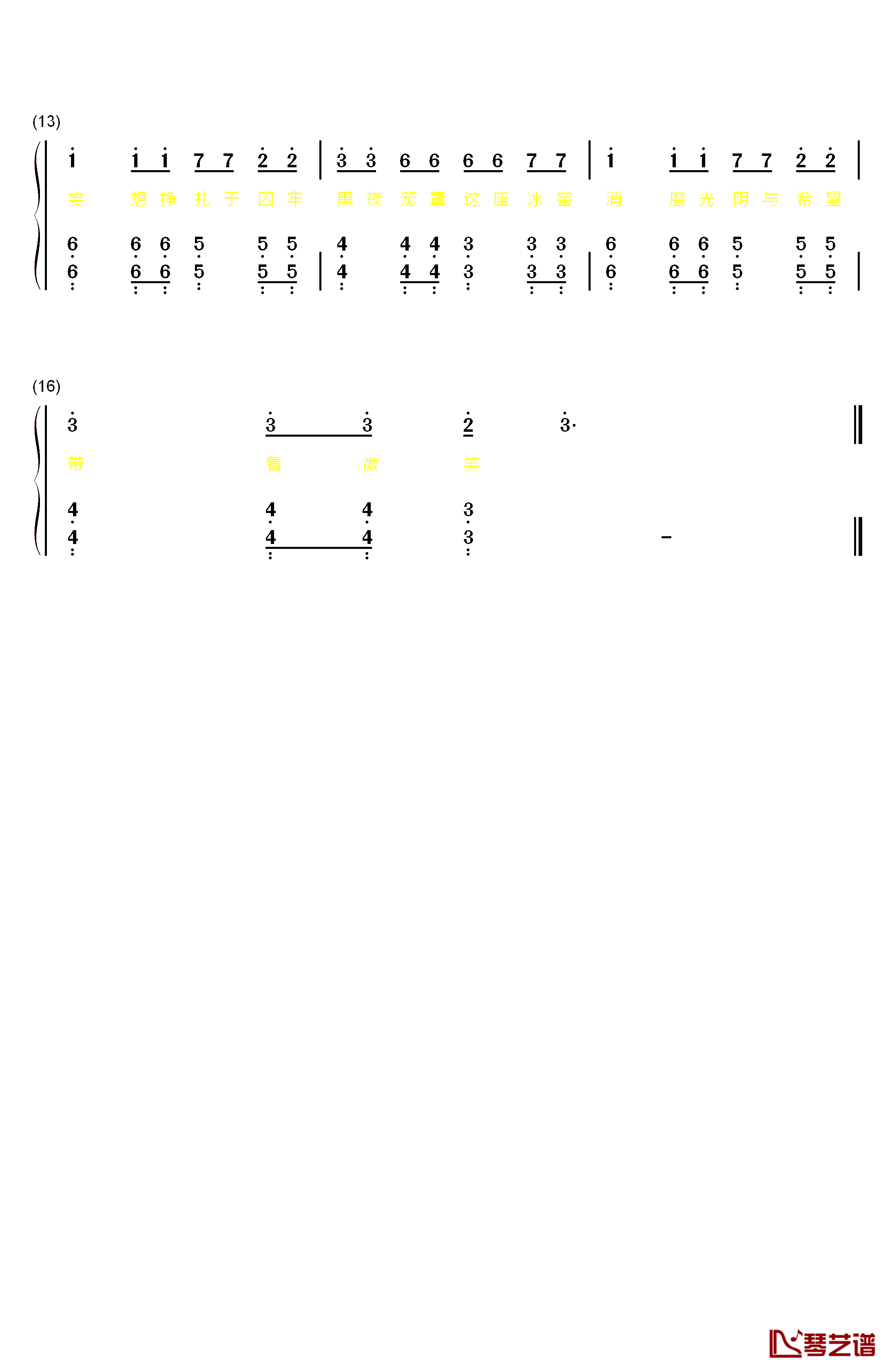 安娜的橱窗钢琴简谱-数字双手-封茗囧菌2