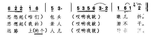 城墙上跑马内蒙民歌简谱1