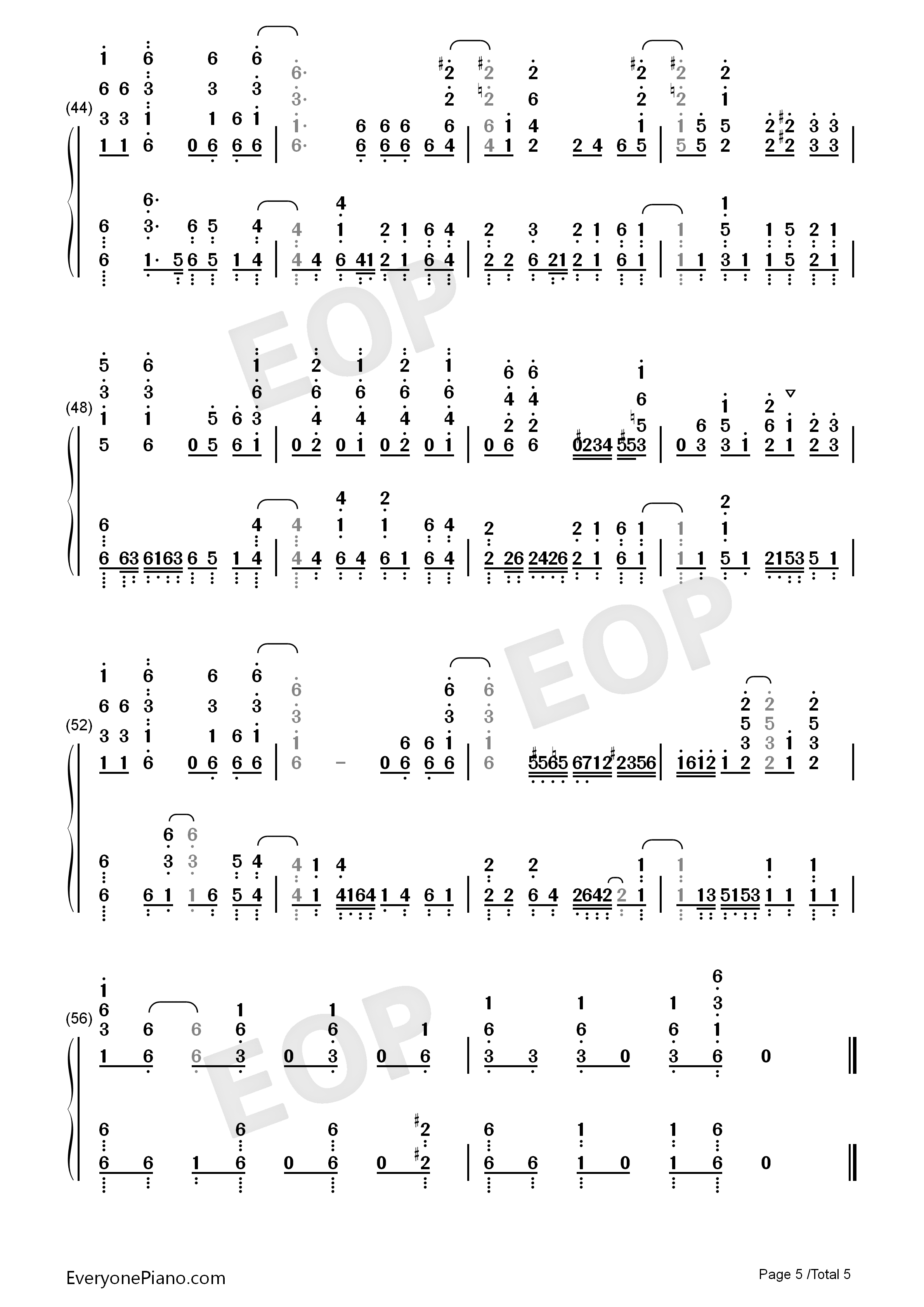 The Other Side Of The Wall钢琴简谱-Void_Chords  MARU演唱5