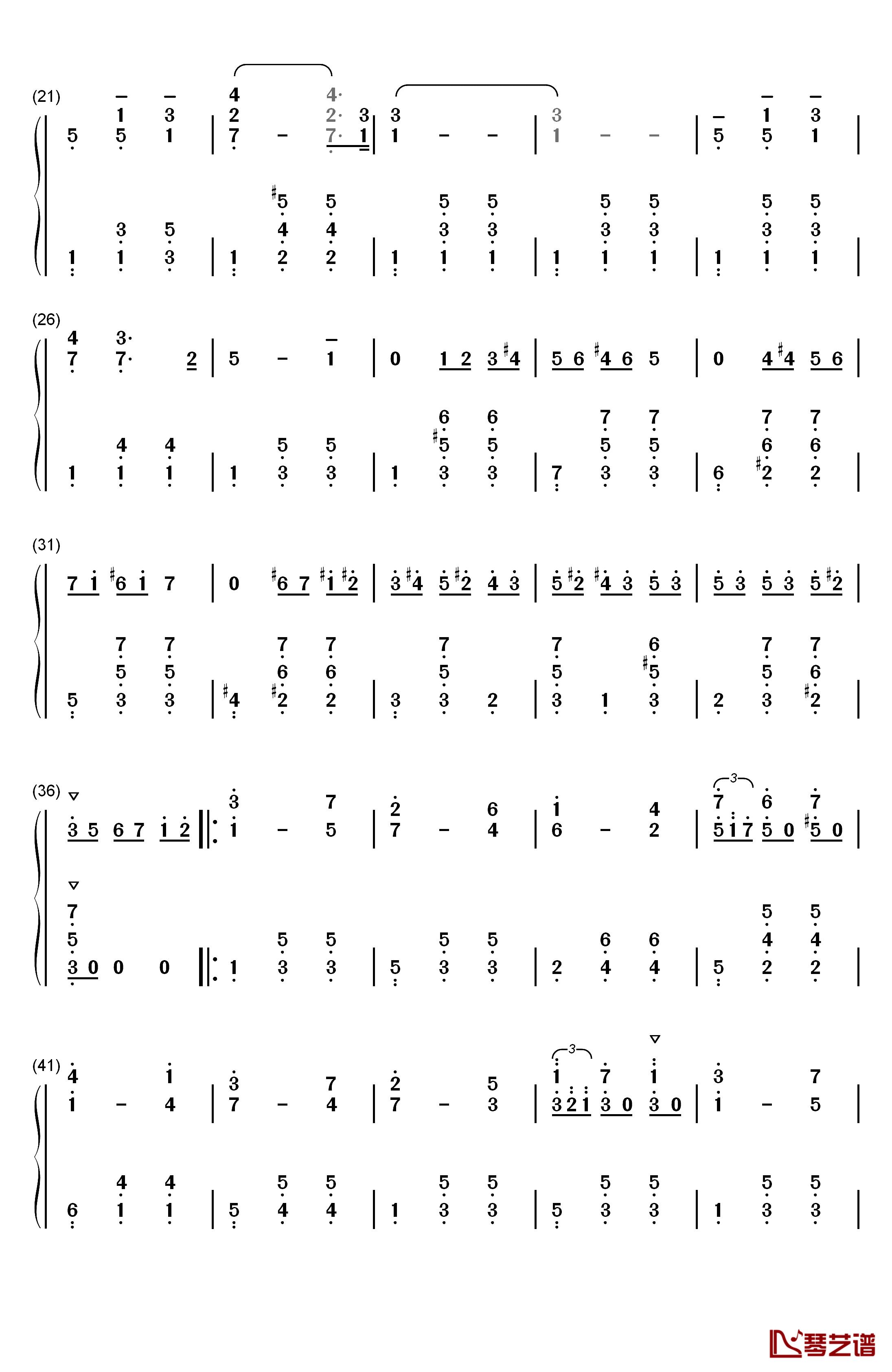 Waltz of the Flowers钢琴简谱-数字双手-柴可夫斯基2