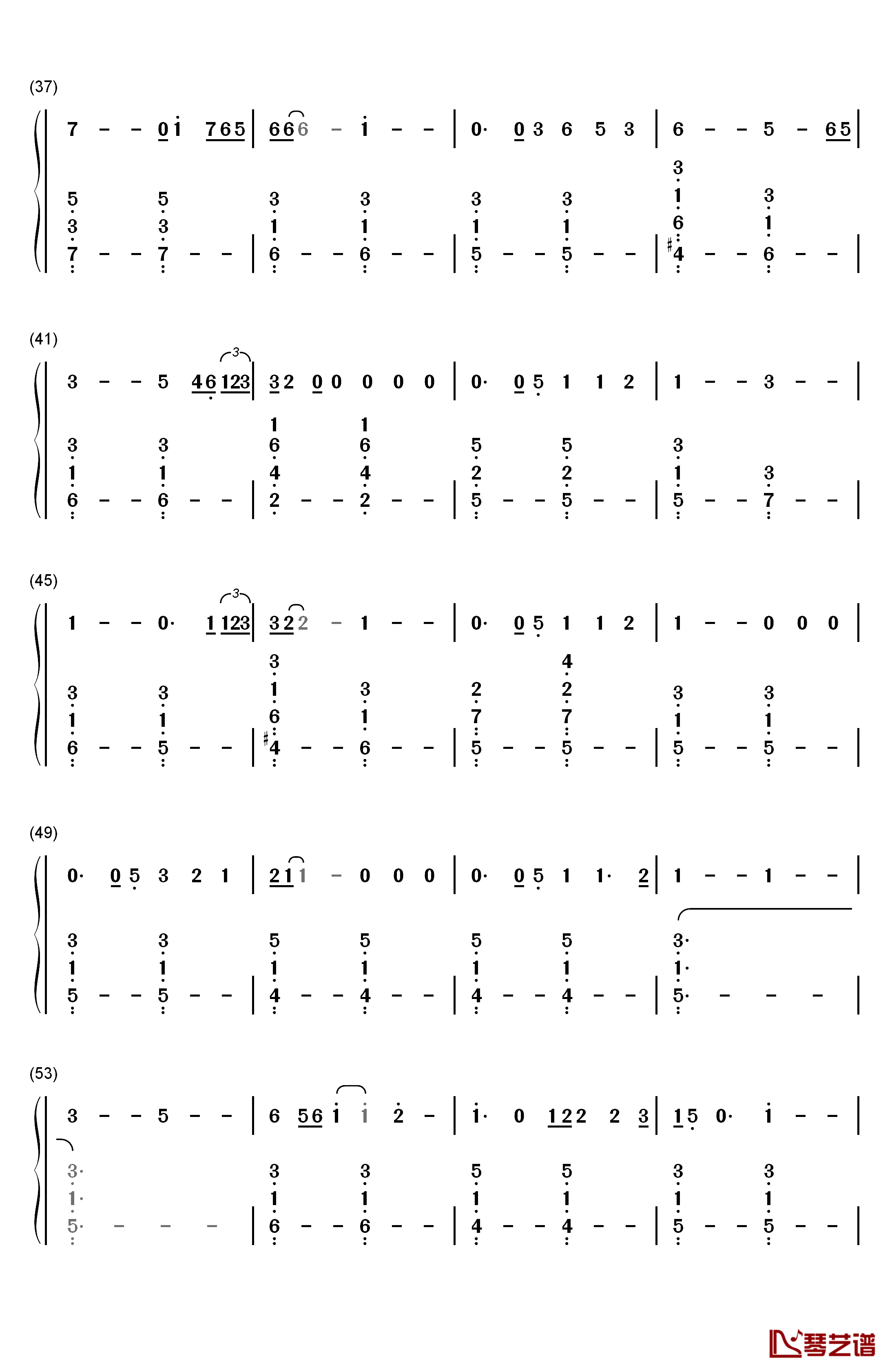 Sandcastles钢琴简谱-数字双手-Beyoncé3