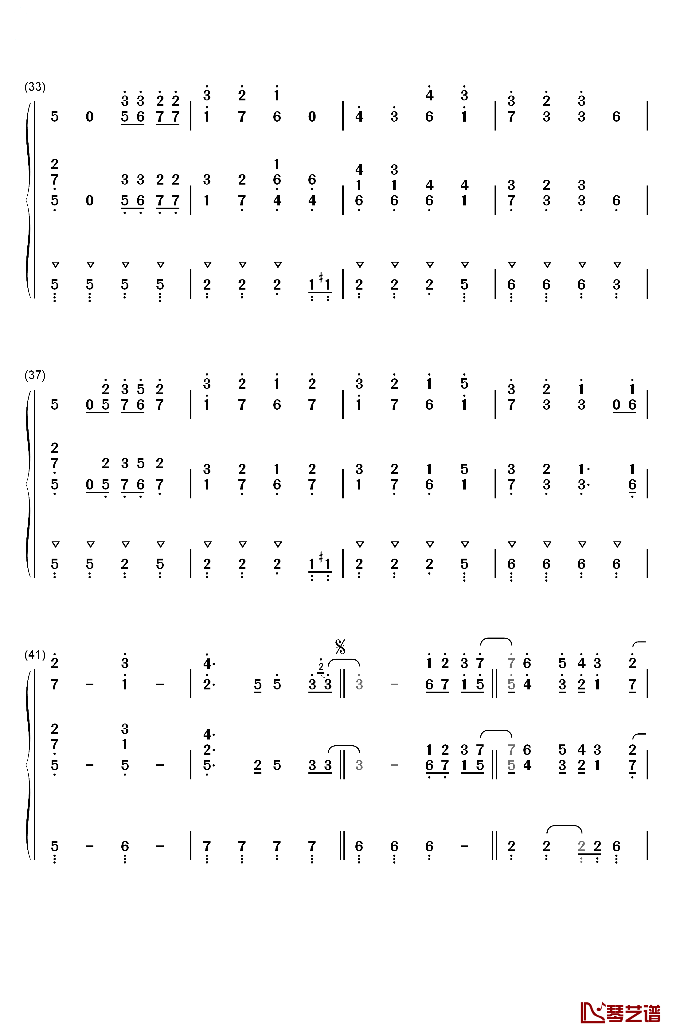 Lucky钢琴简谱-数字双手-Jason Mraz & Colbie Caillat4