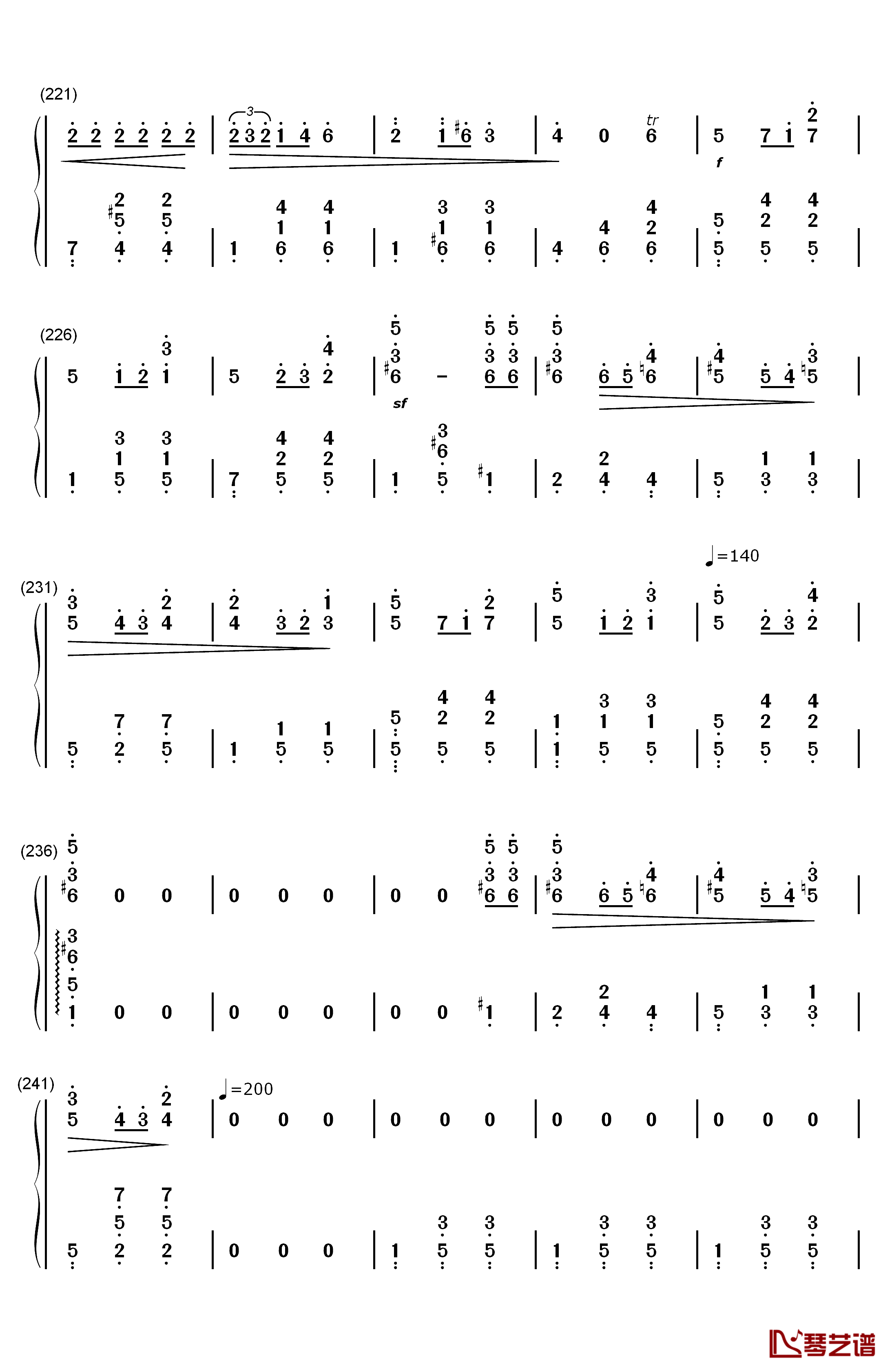 华丽大圆舞曲钢琴简谱-数字双手-肖邦10