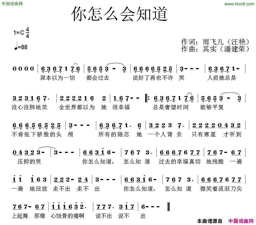 你怎么会知道简谱1
