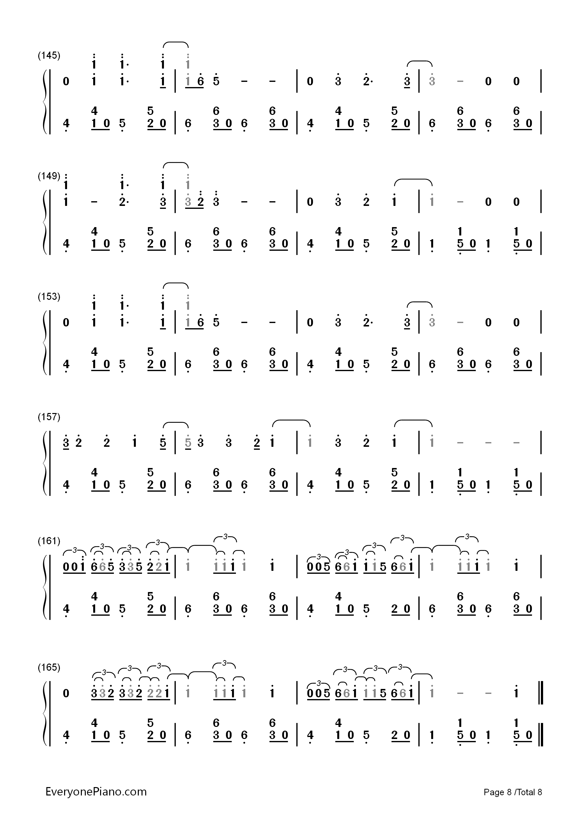 Write On Me钢琴简谱-Fifth Harmony演唱8