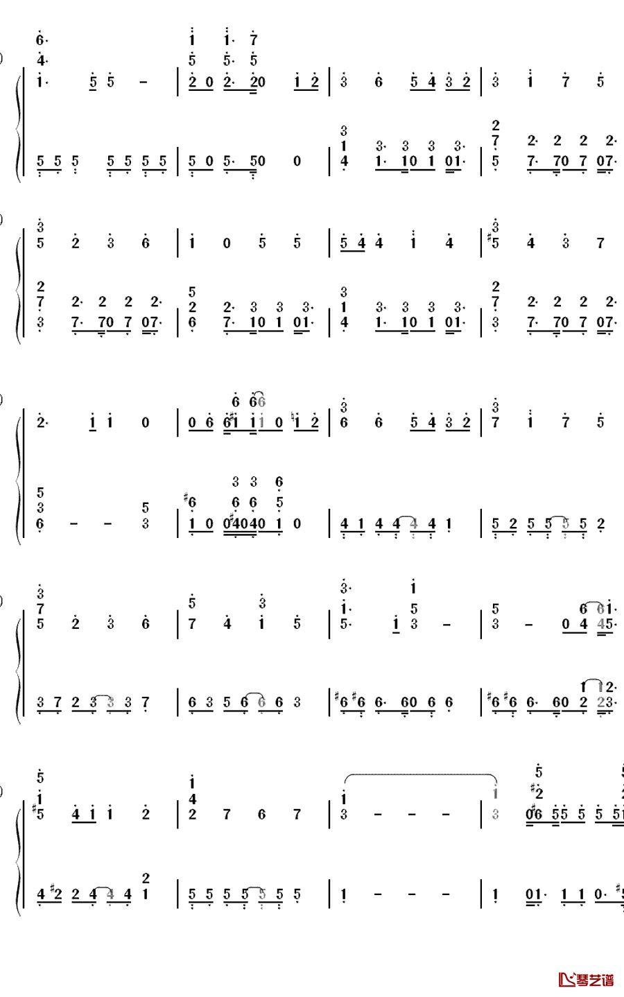 Step and Go钢琴简谱-数字双手-岚7