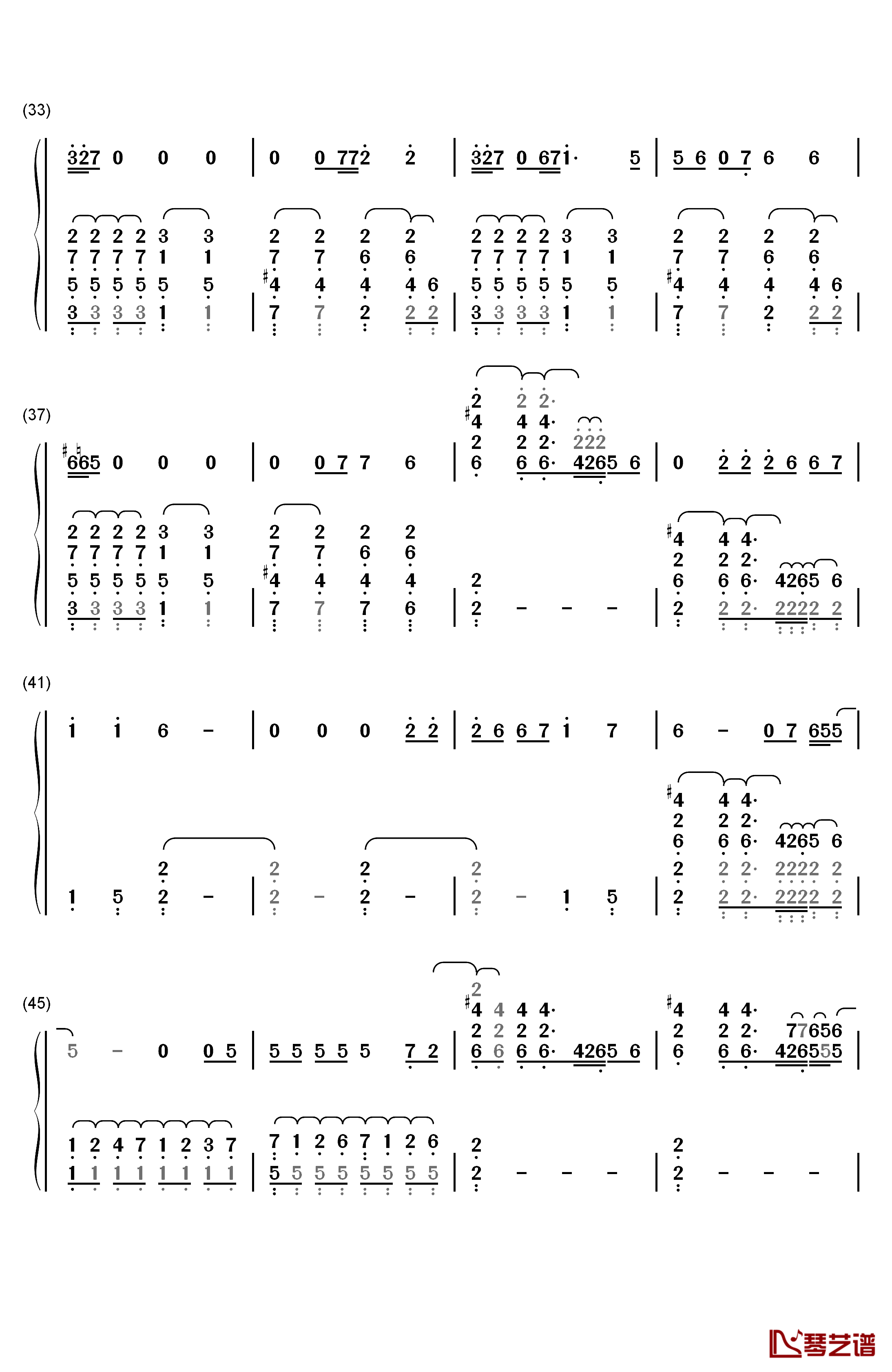 Lost钢琴简谱-数字双手-Coldplay3