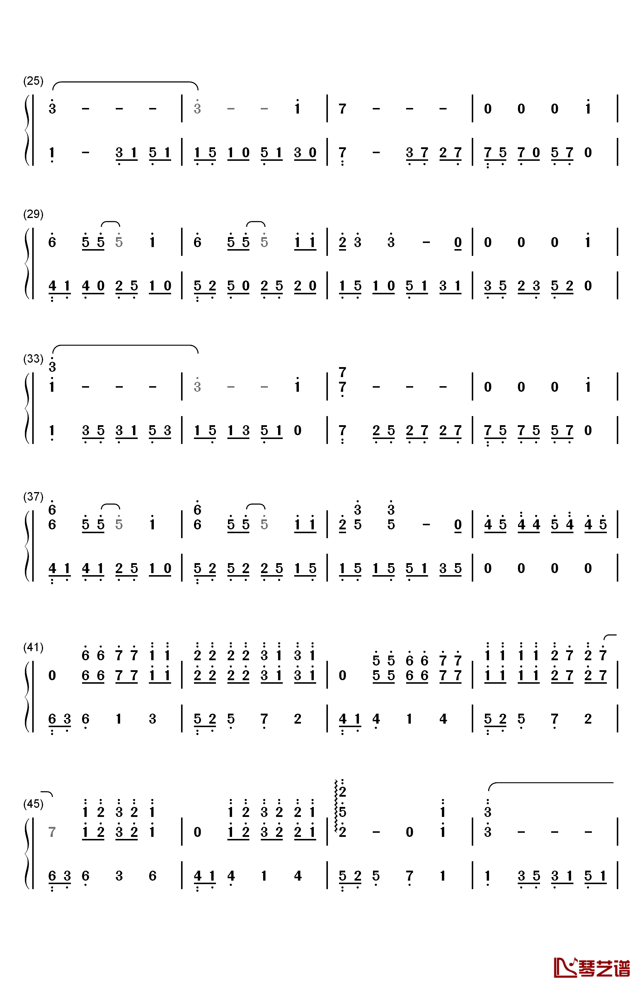 瞬间钢琴简谱-数字双手-邓紫棋2