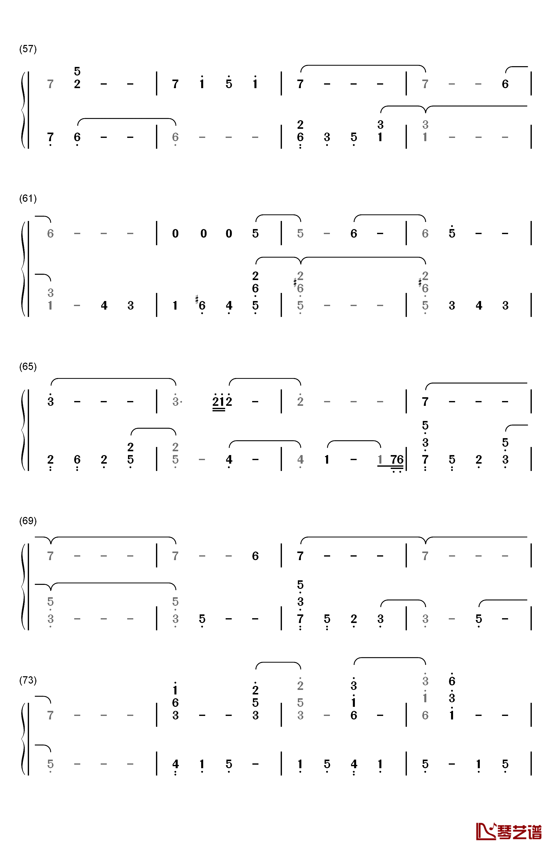 Reminiscence钢琴简谱-数字双手-岩崎琢4