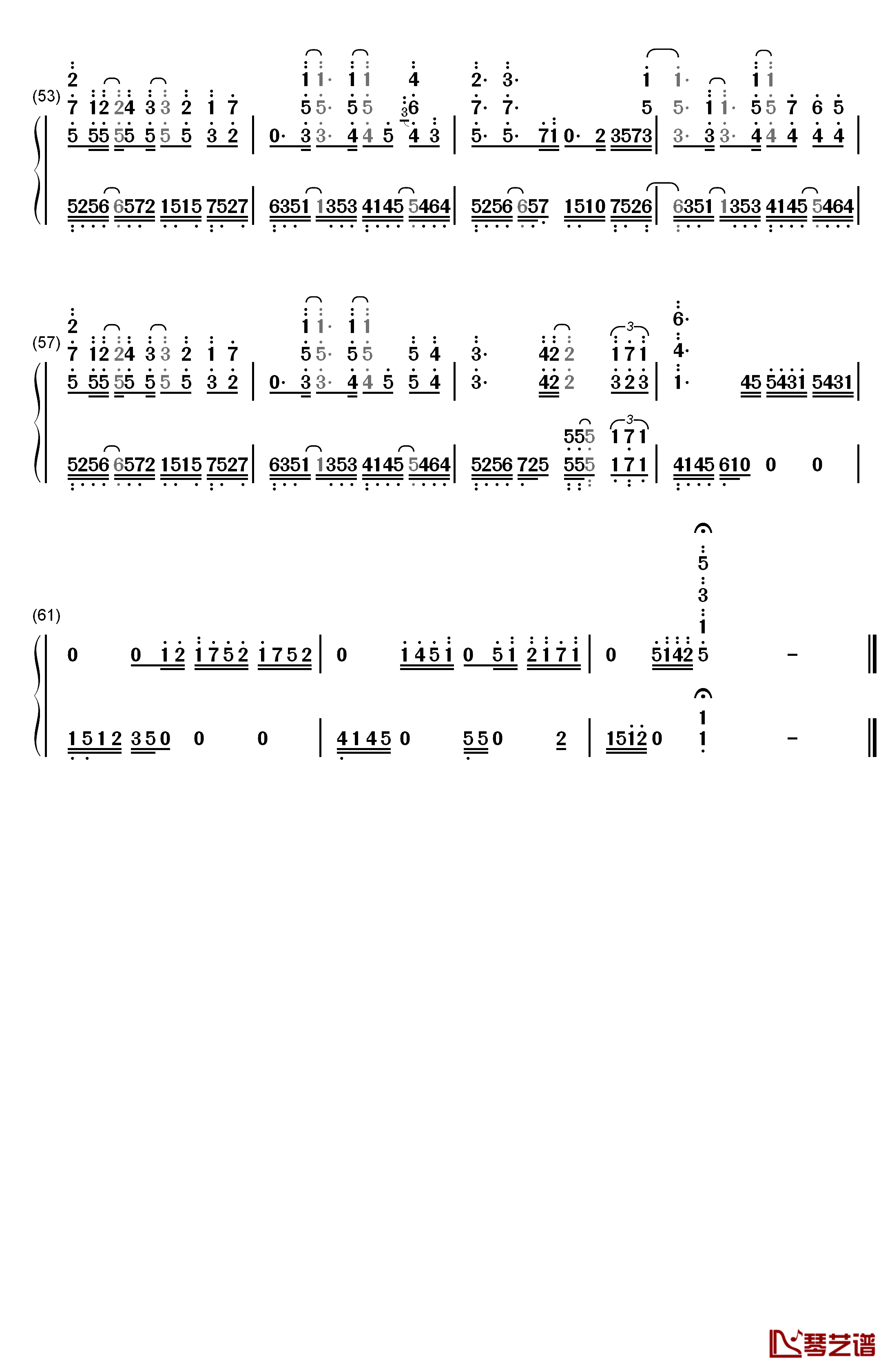 只为与你相见钢琴简谱-数字双手-赵忠楠4