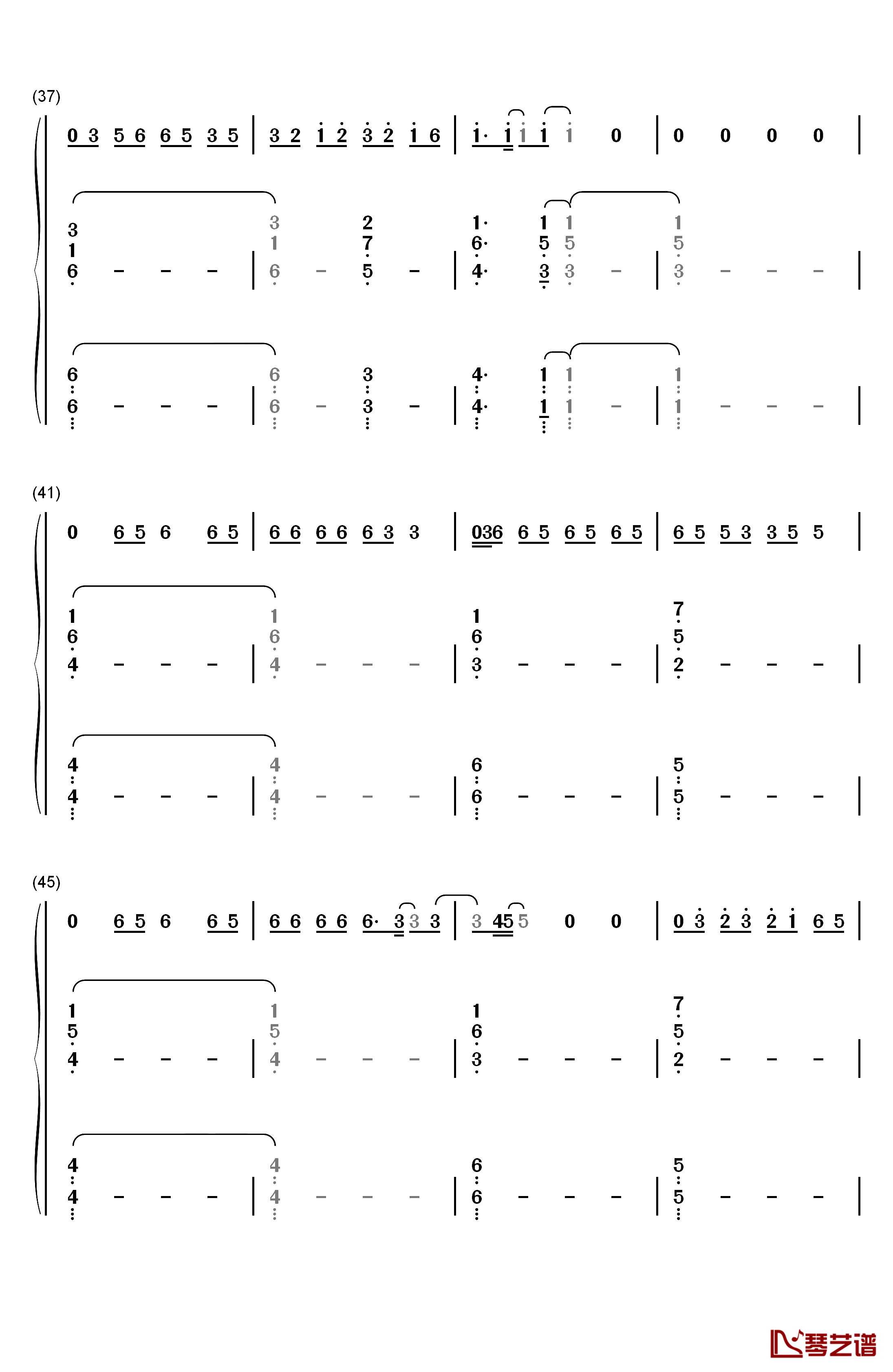 Bruises钢琴简谱-数字双手-Lewis Capaldi4