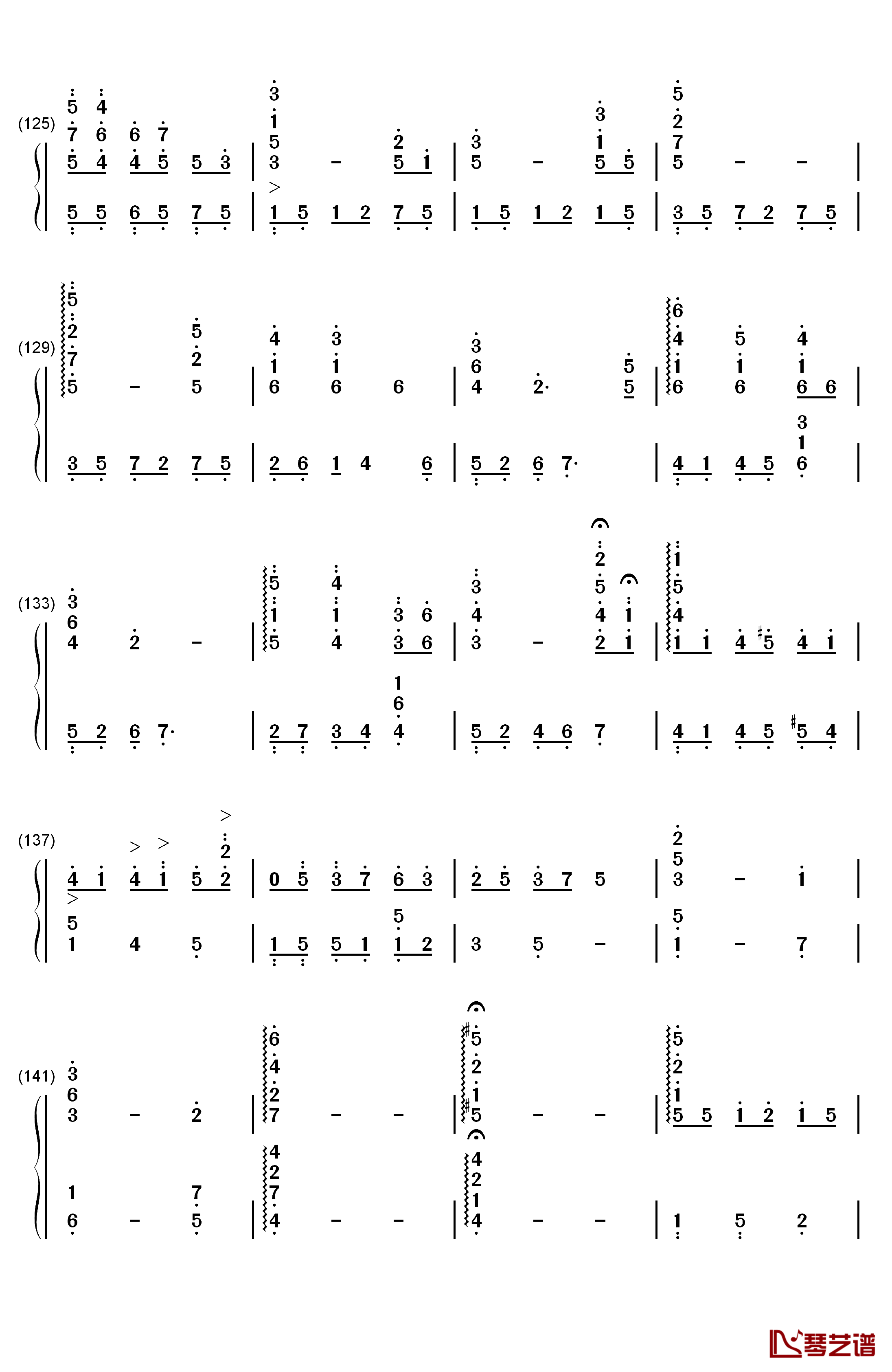 世界の約束钢琴简谱-数字双手-倍赏千惠子7