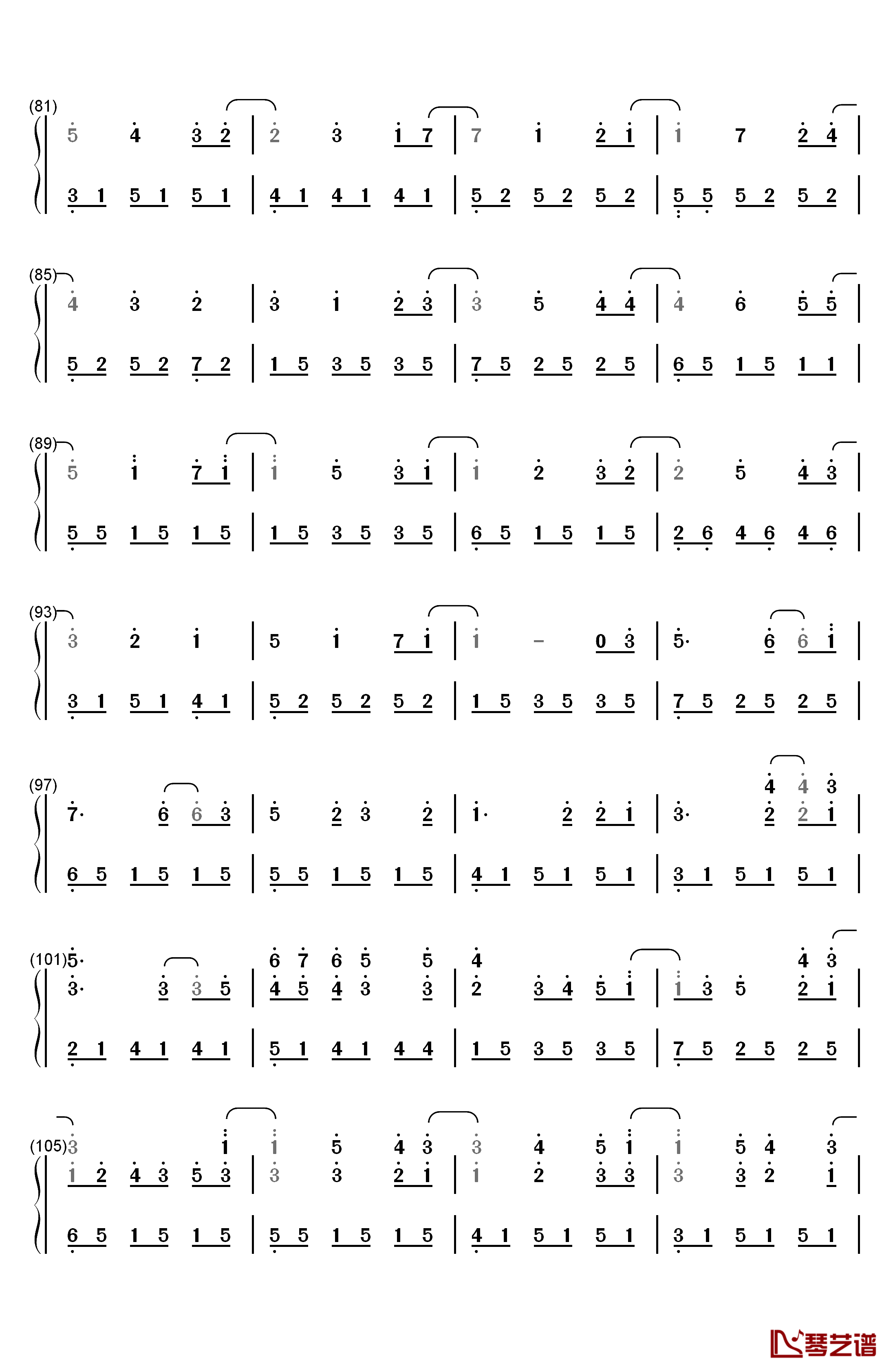 Joy钢琴简谱-数字双手-乔治·温斯顿4