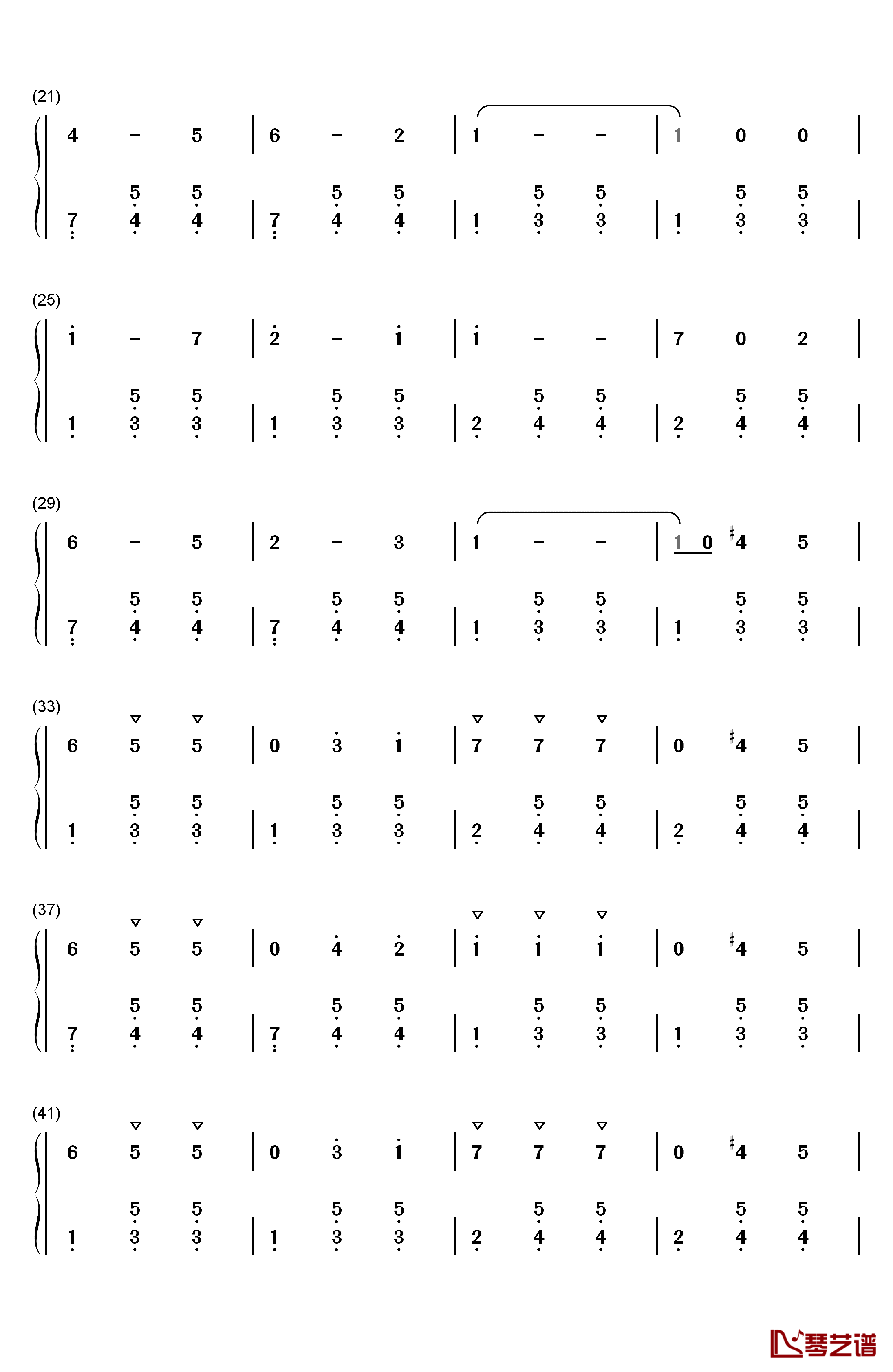 小仙女圆舞曲钢琴简谱-数字双手-斯退保格2