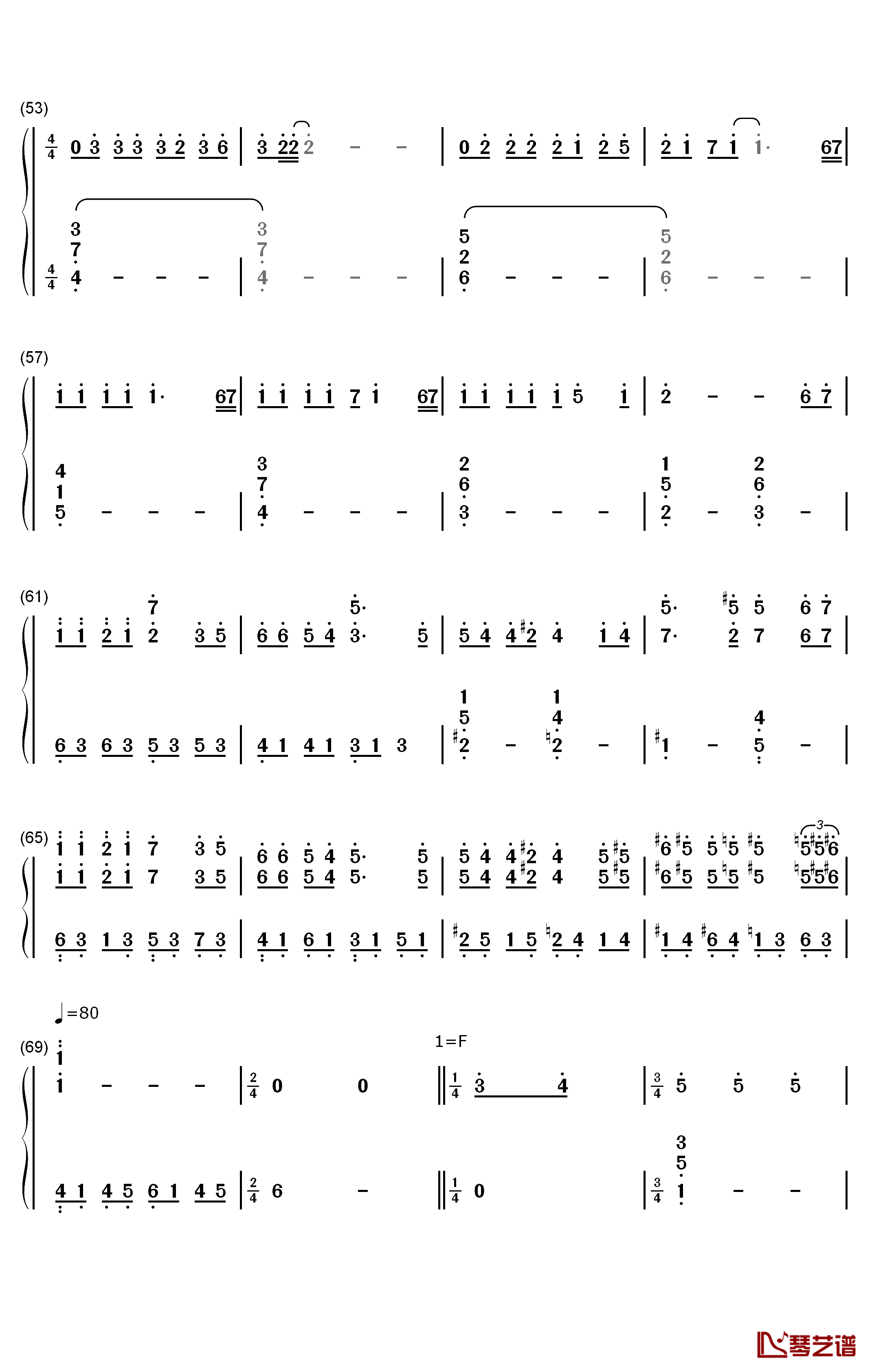 千与千寻BGM串烧钢琴简谱-数字双手-久石让3